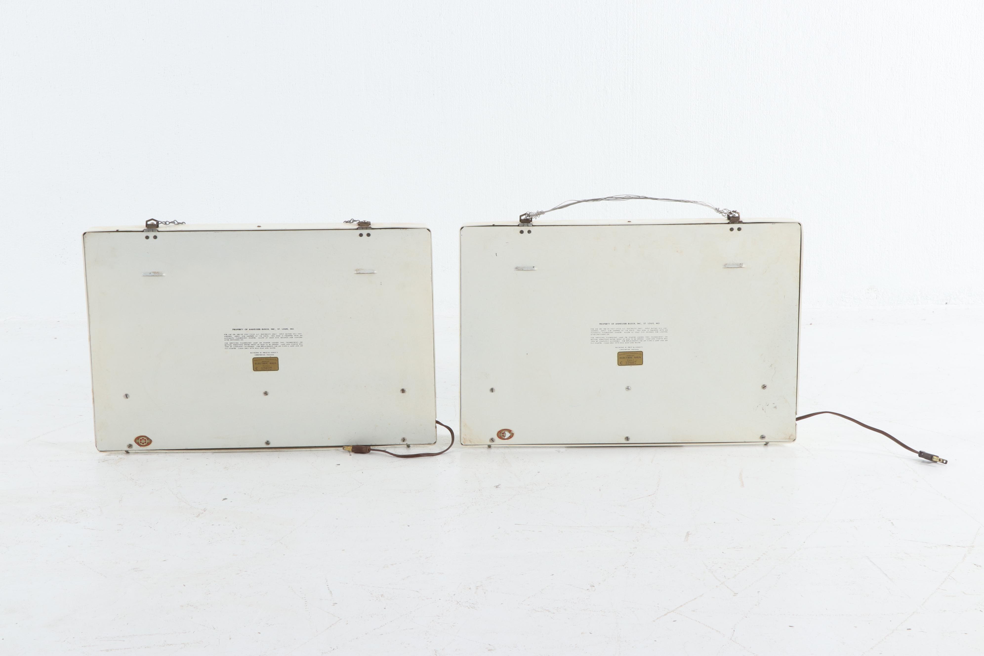 Anheuser-Busch "Budweiser" Clydesdale Illuminated Advertising Signs