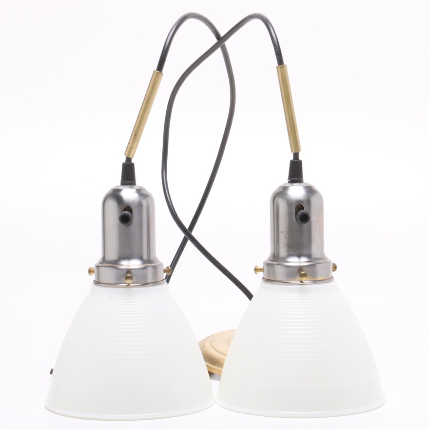 Pendant Lights with Milk Glass Shades