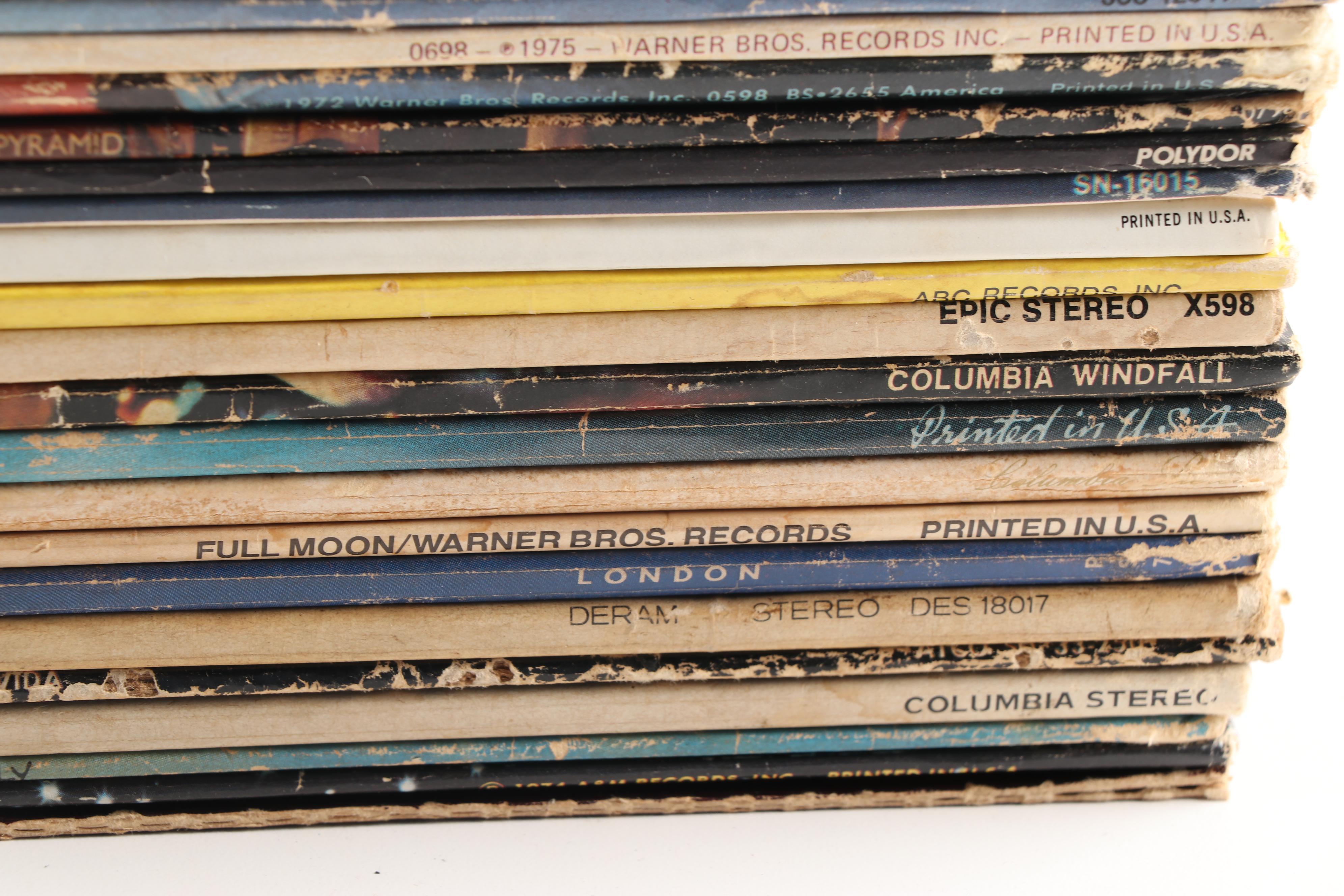 Rock LPs including The Beatles, Jethro Tull, and The Who