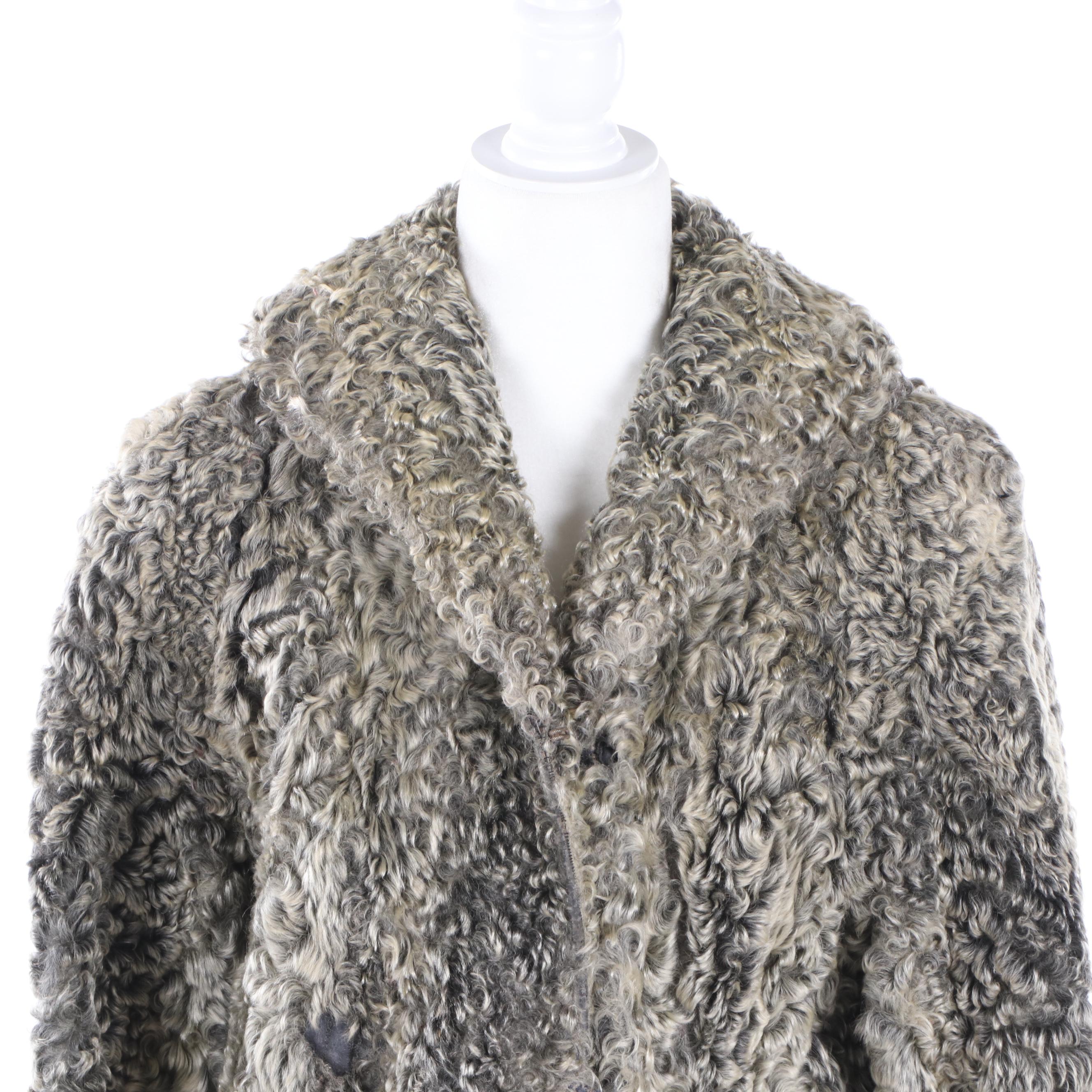 Women's Furs by Freedman Grey Persian Lamb Fur Coat, Vintage