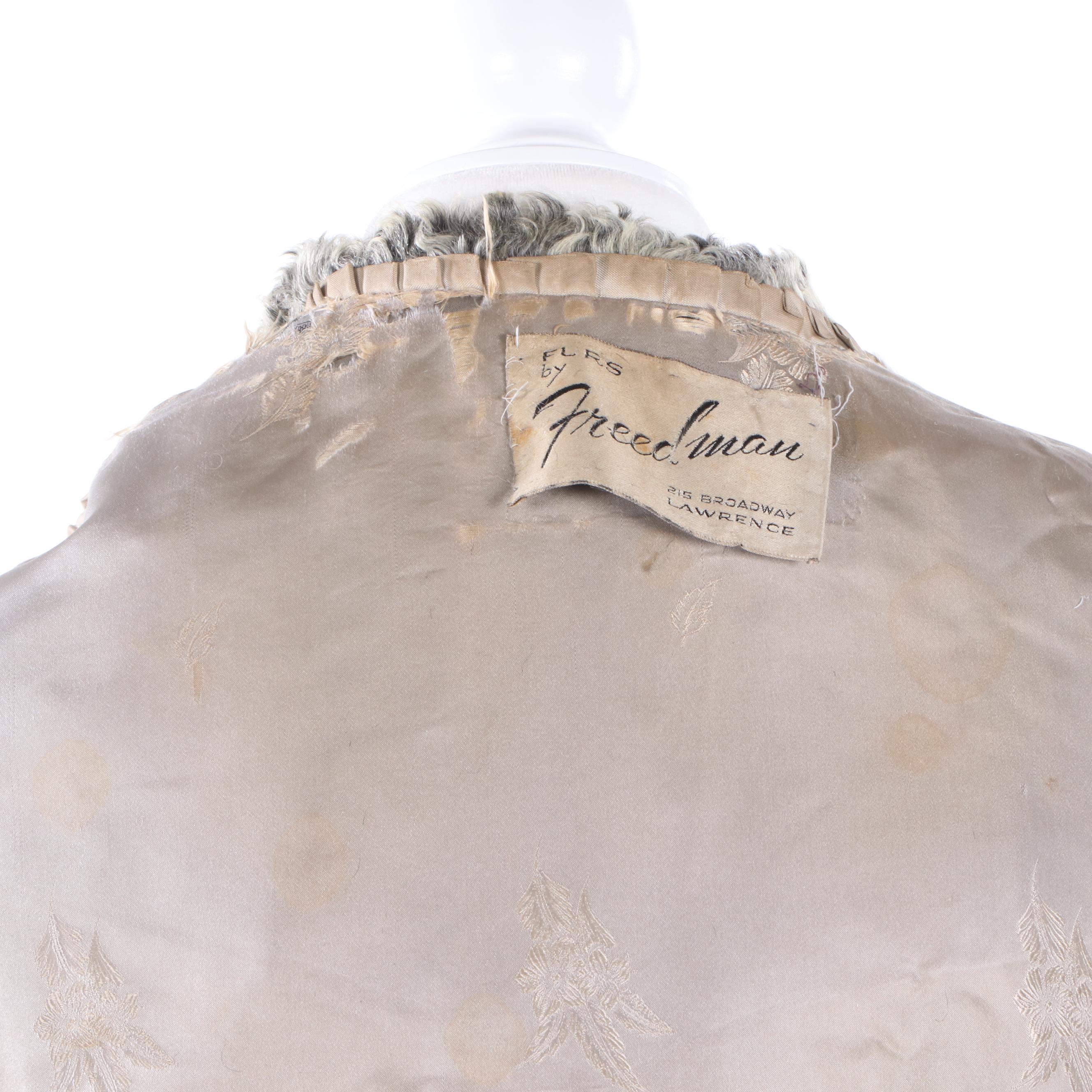 Women's Furs by Freedman Grey Persian Lamb Fur Coat, Vintage