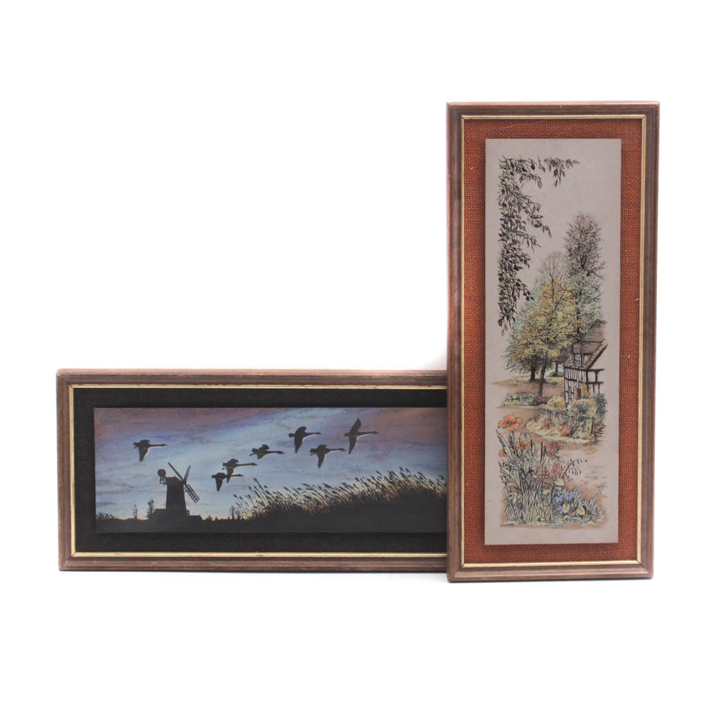 Jo and Estelle Parish Titanium Color Etchings