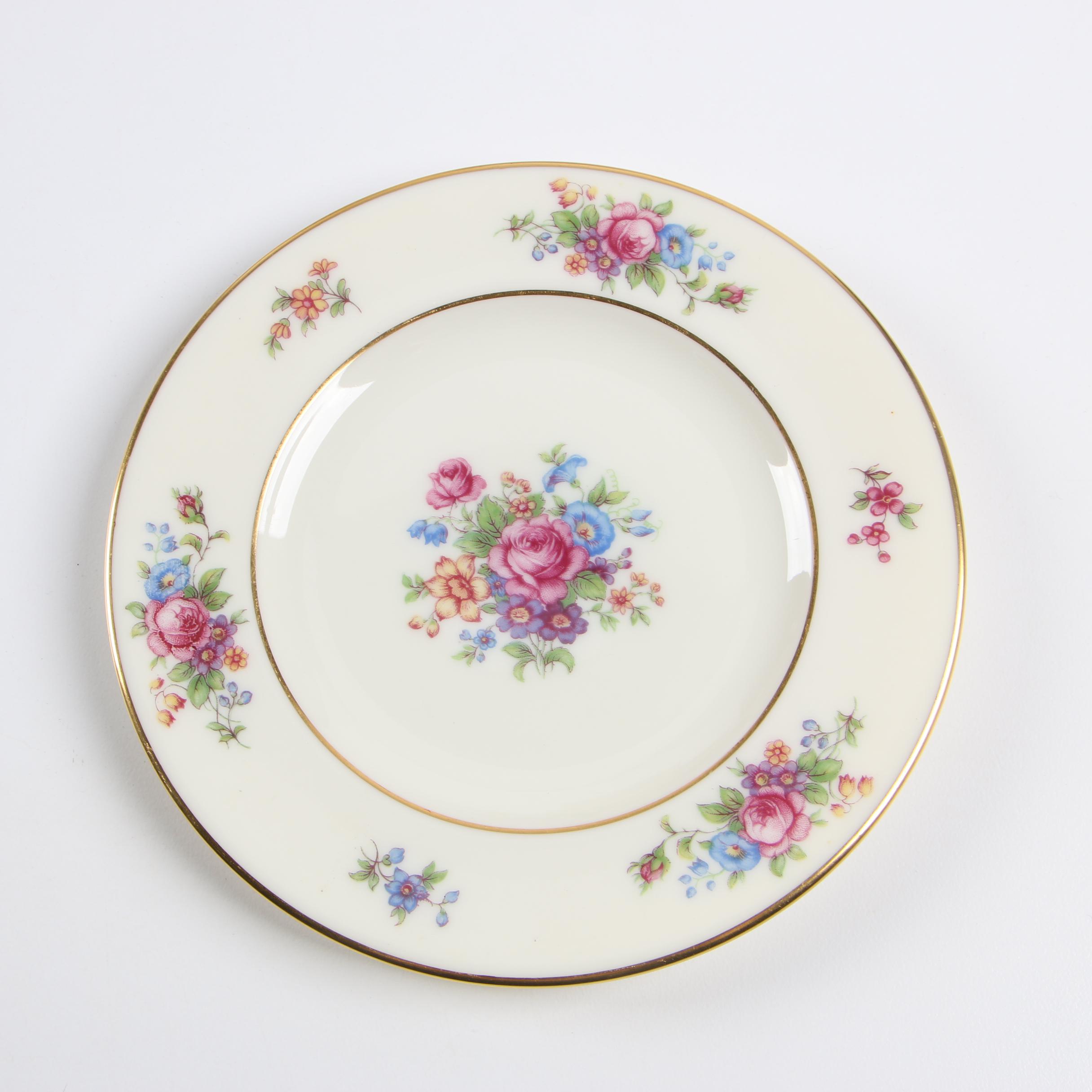 Lenox "Lenox Rose" Bone China Dinnerware for Twelve, Early 20th Century