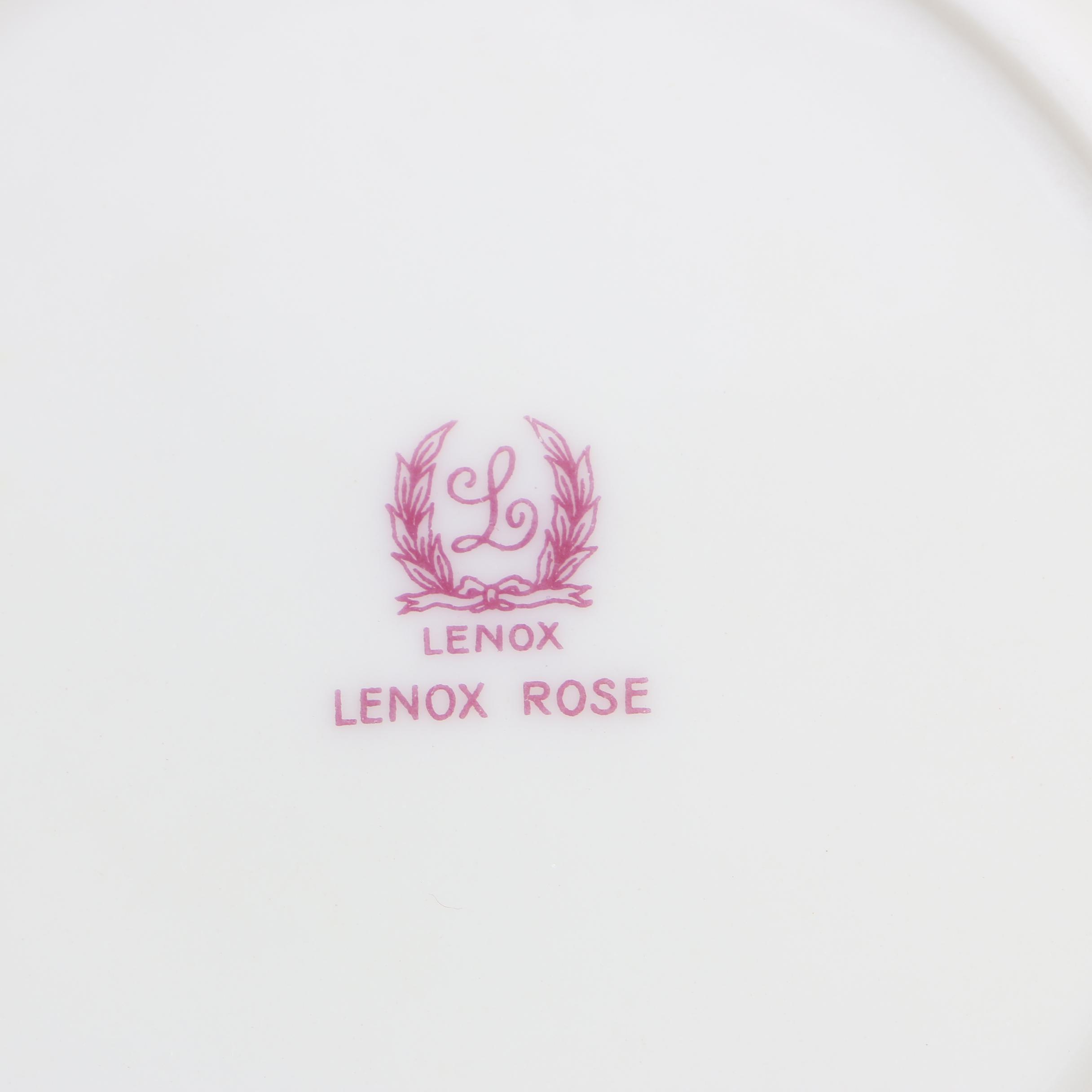 Lenox "Lenox Rose" Bone China Dinnerware for Twelve, Early 20th Century