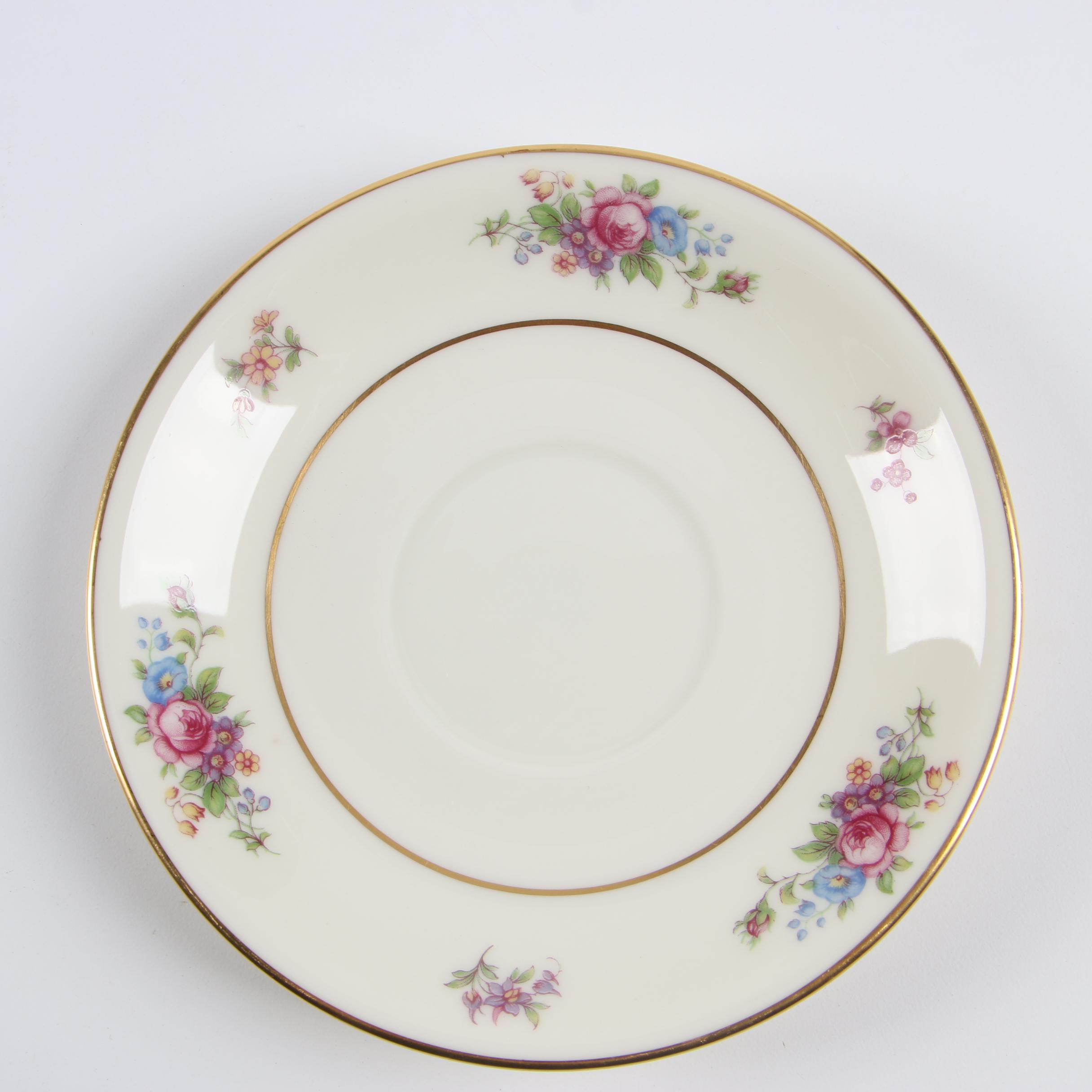 Lenox "Lenox Rose" Bone China Dinnerware for Twelve, Early 20th Century