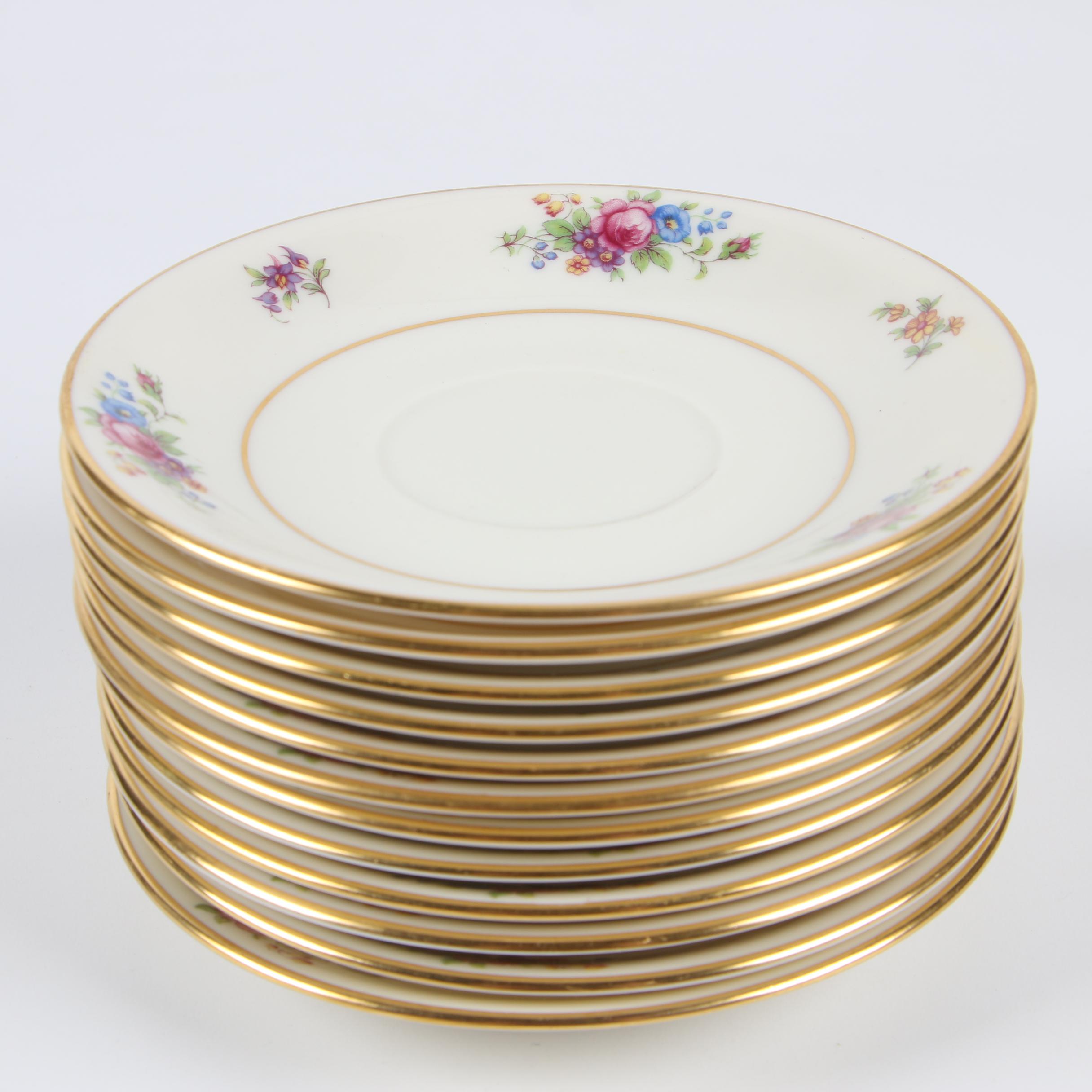 Lenox "Lenox Rose" Bone China Dinnerware for Twelve, Early 20th Century