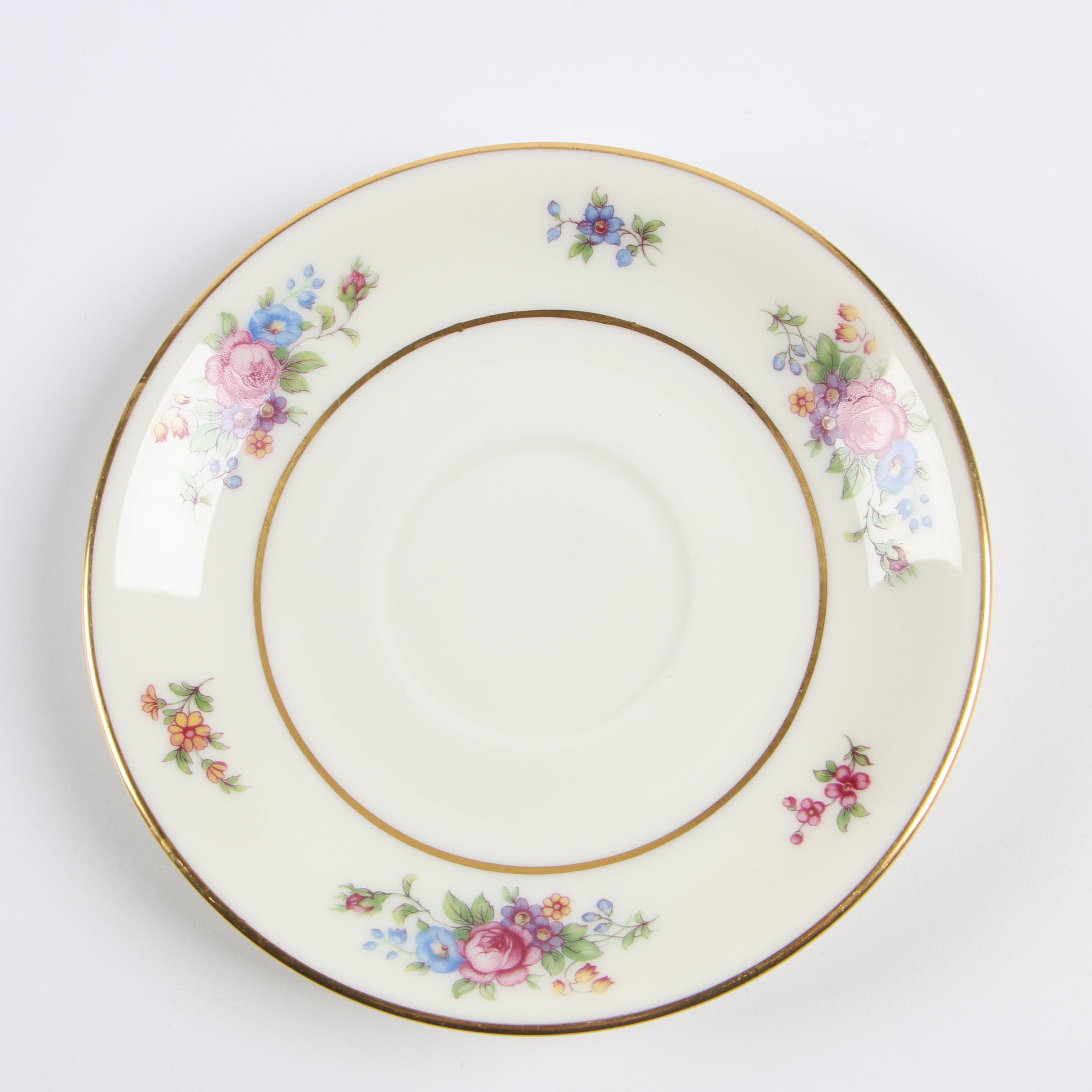 Lenox "Lenox Rose" Bone China Dinnerware for Twelve, Early 20th Century