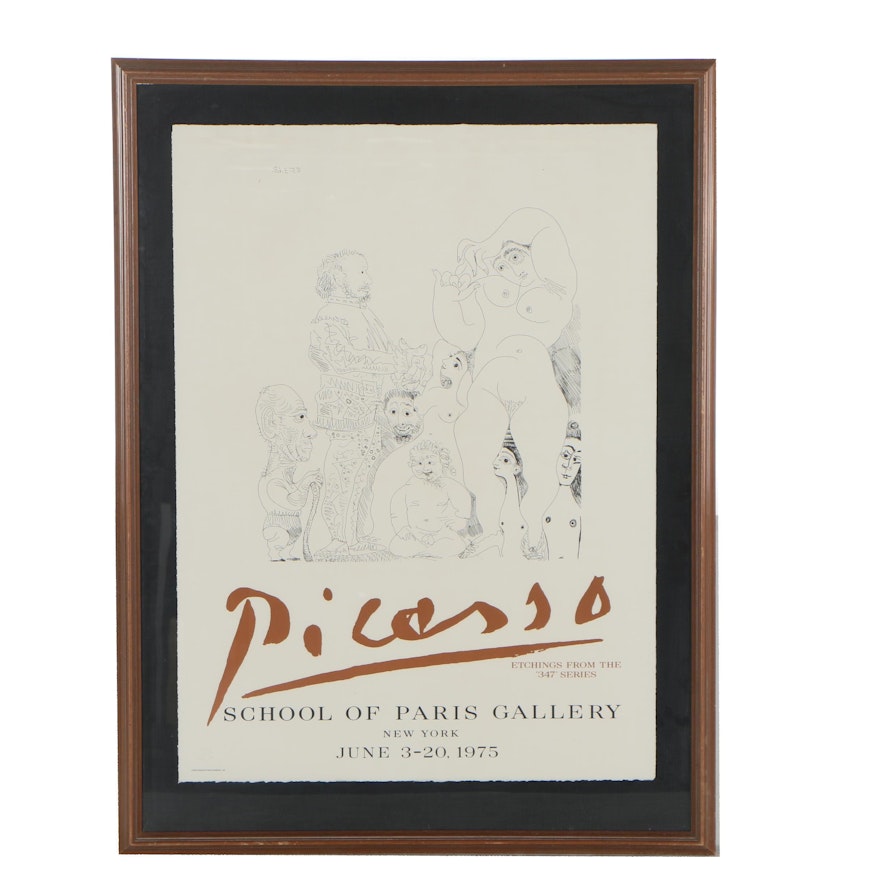1975 School of Paris Gallery Lithograph Poster after Pablo Picasso