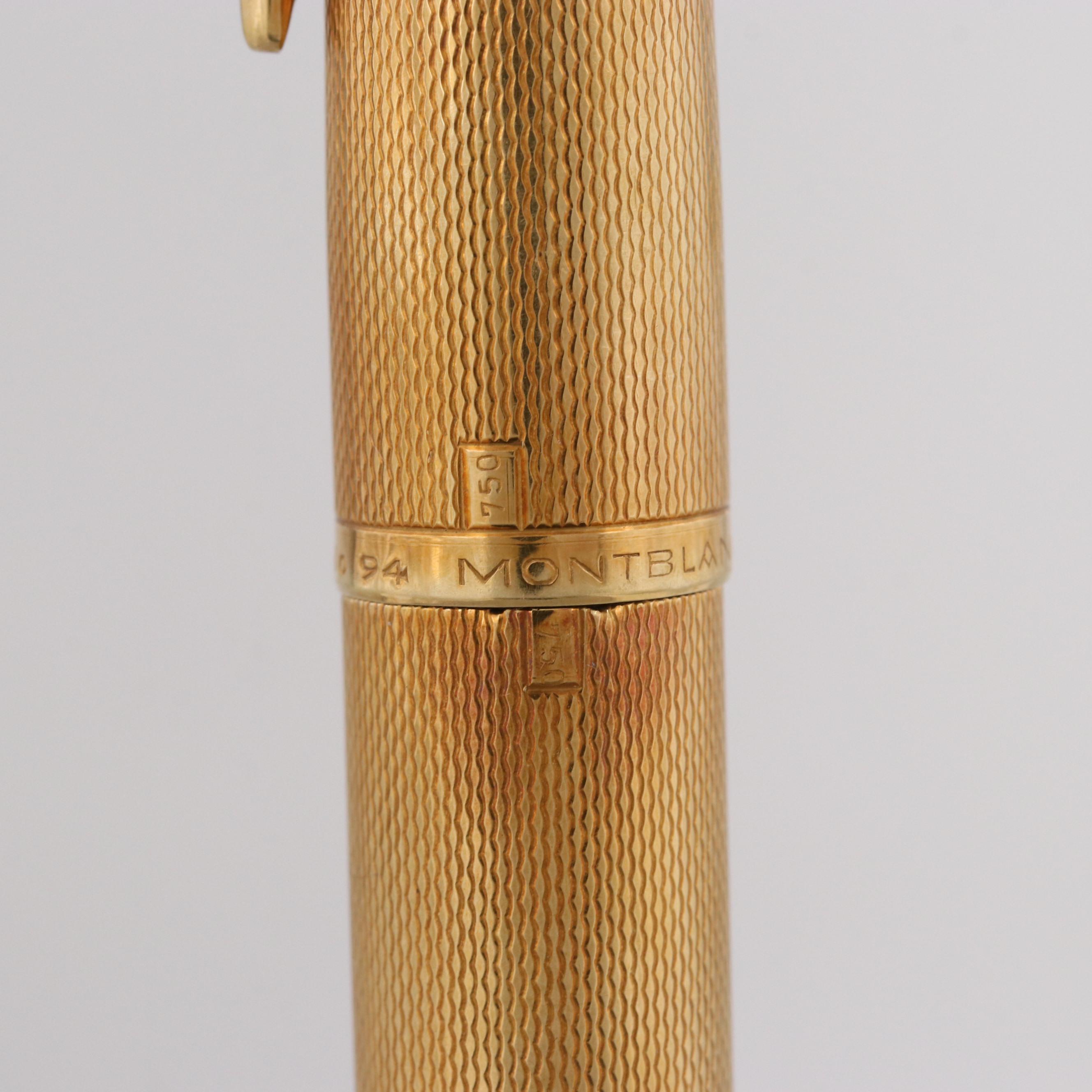 Montblanc Meisterstück 18K Yellow Gold Fountain Pen