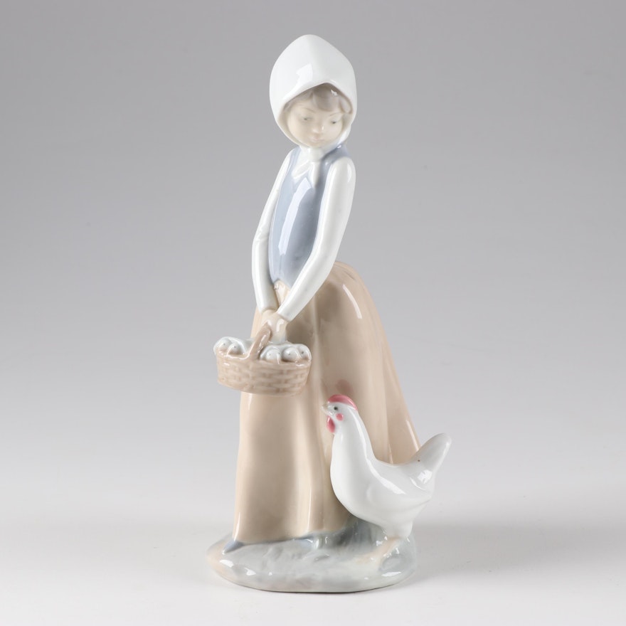 Nao by Lladró "My Little Chicks" Hand-Painted Porcelain Figurine