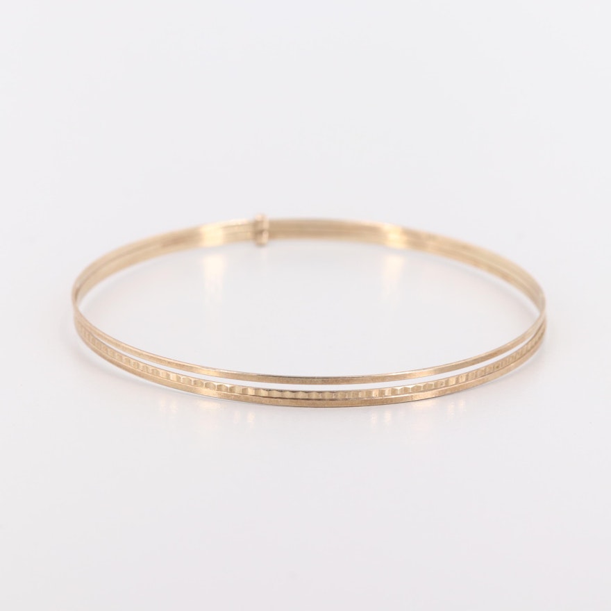 Vintage 8K Yellow Gold Bangle Bracelet