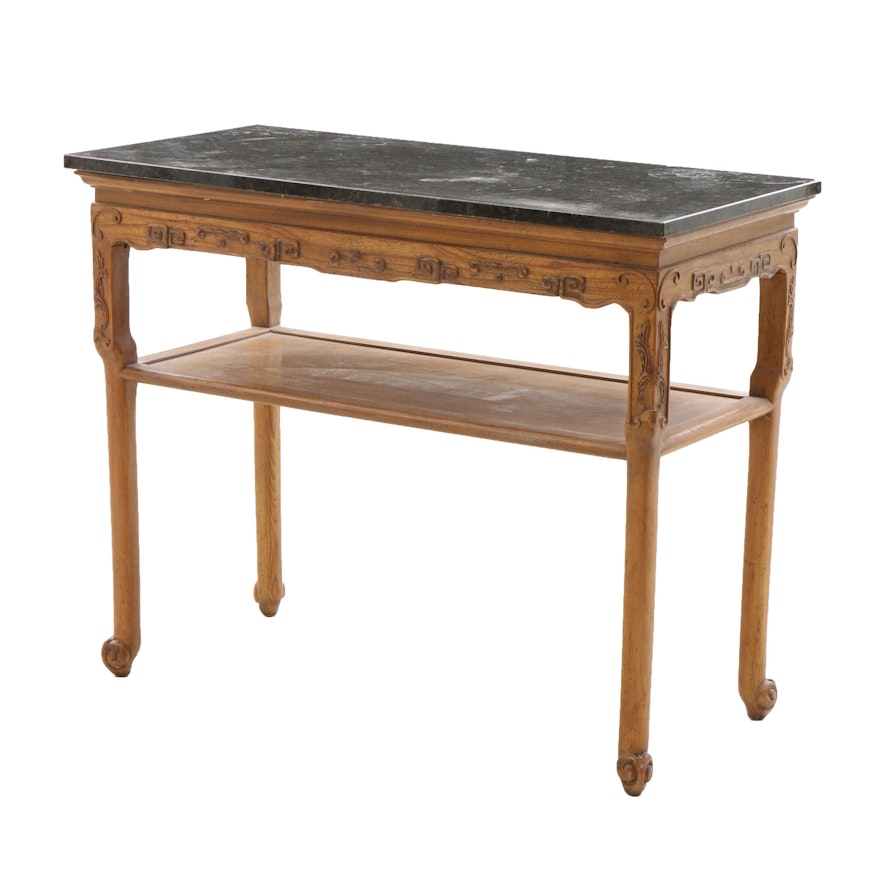 Marble Top Console Table in Elm