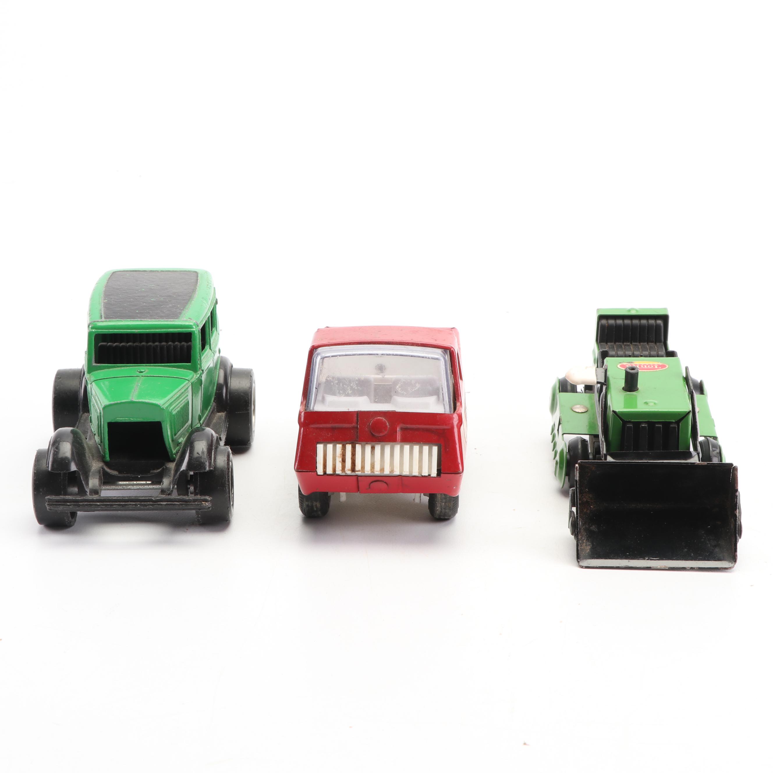 Mid Century ERTL International Harvester Backhoe Truck and Tonka Trucks