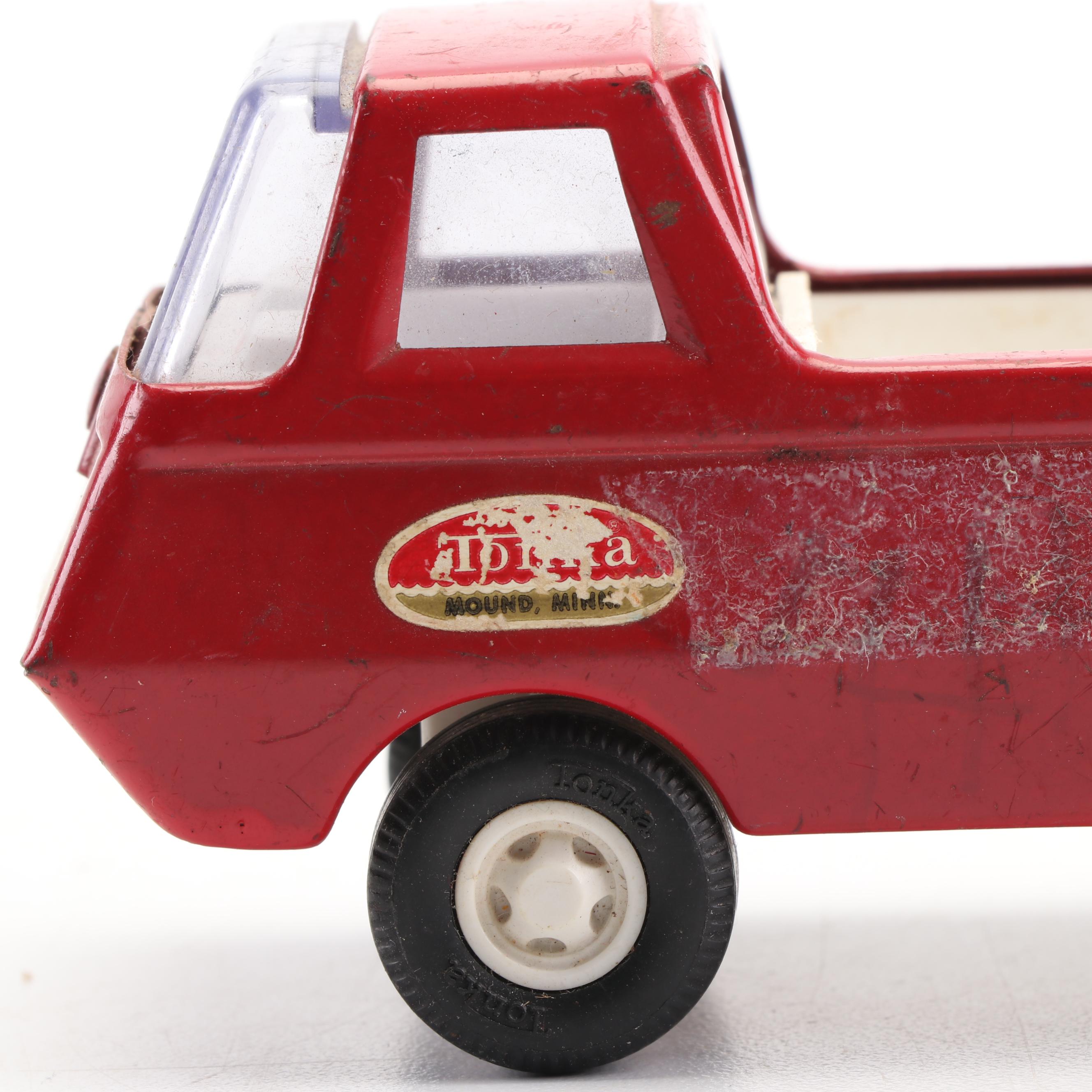 Mid Century ERTL International Harvester Backhoe Truck and Tonka Trucks