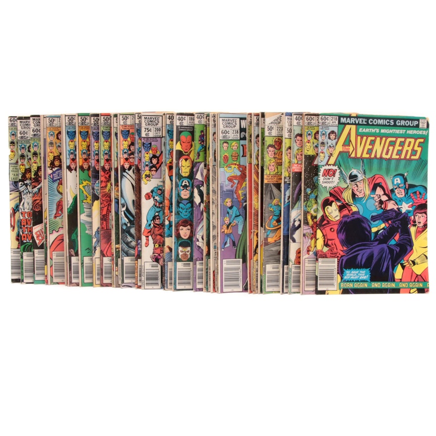 Marvel Silver and Bronze Comics Featuring "Fantastic Four" and "The Avengers"