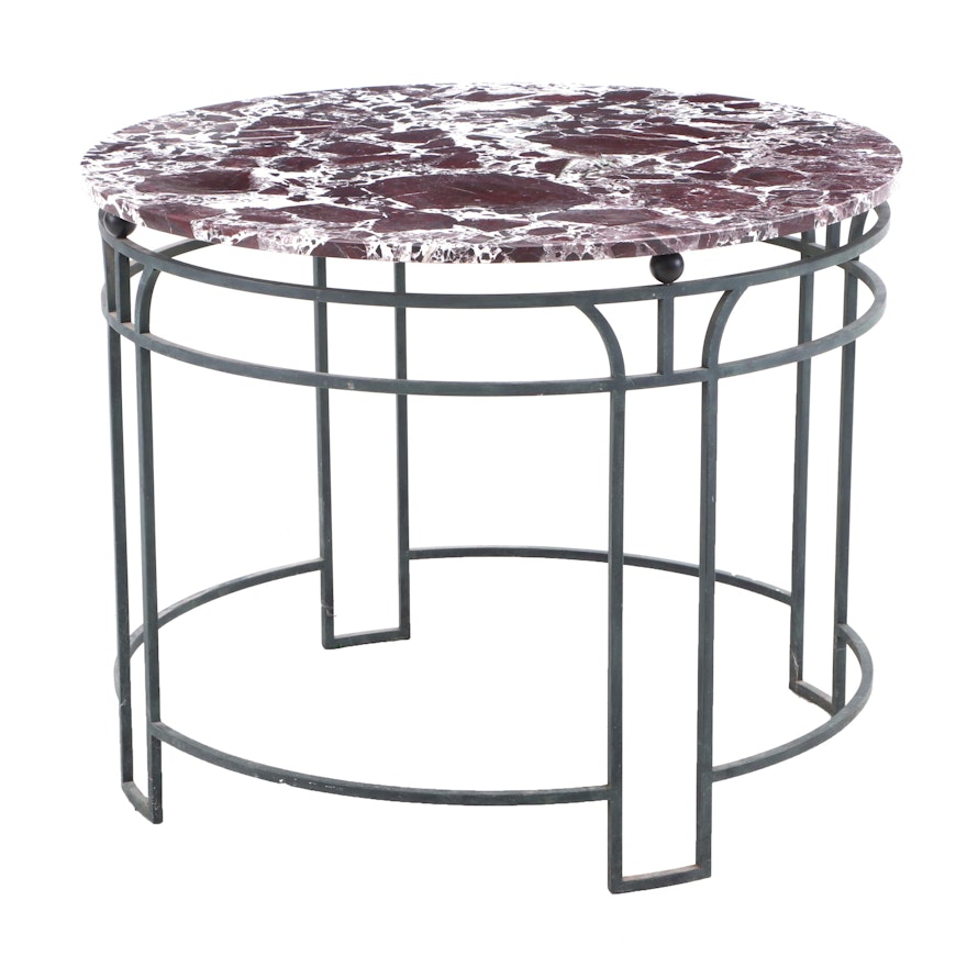Marble Top Metal Frame Dinette Table