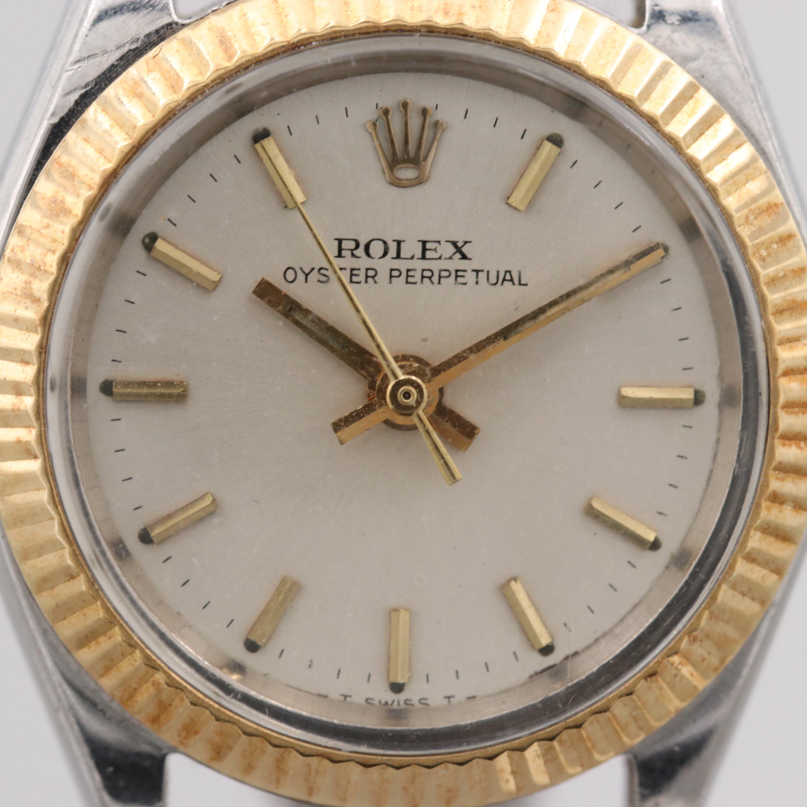 Rolex Oyster Perpetual Stainless Steel and 18K Yellow Gold Watch, 1967
