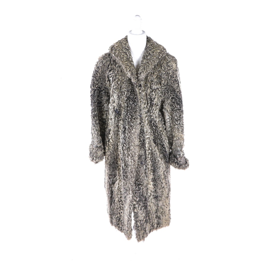 Women's Furs by Freedman Grey Persian Lamb Fur Coat, Vintage