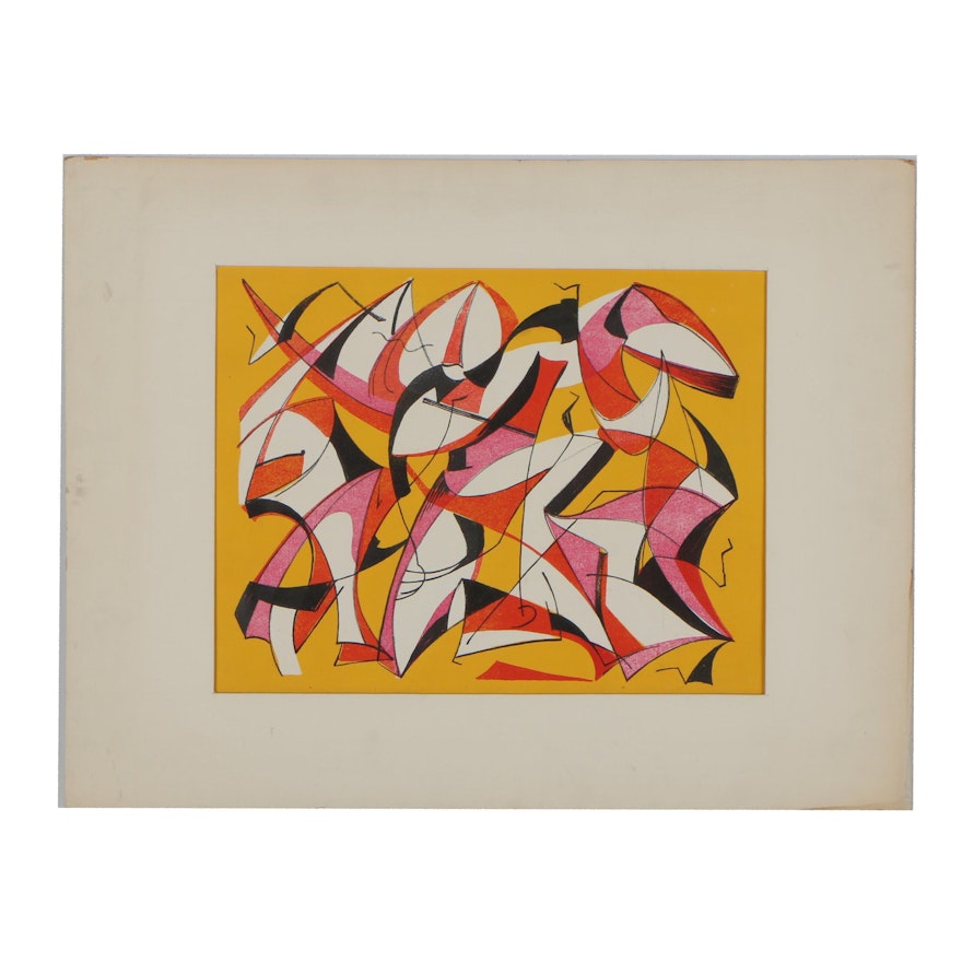 Arthur Helwig Lithograph "Composition 60"