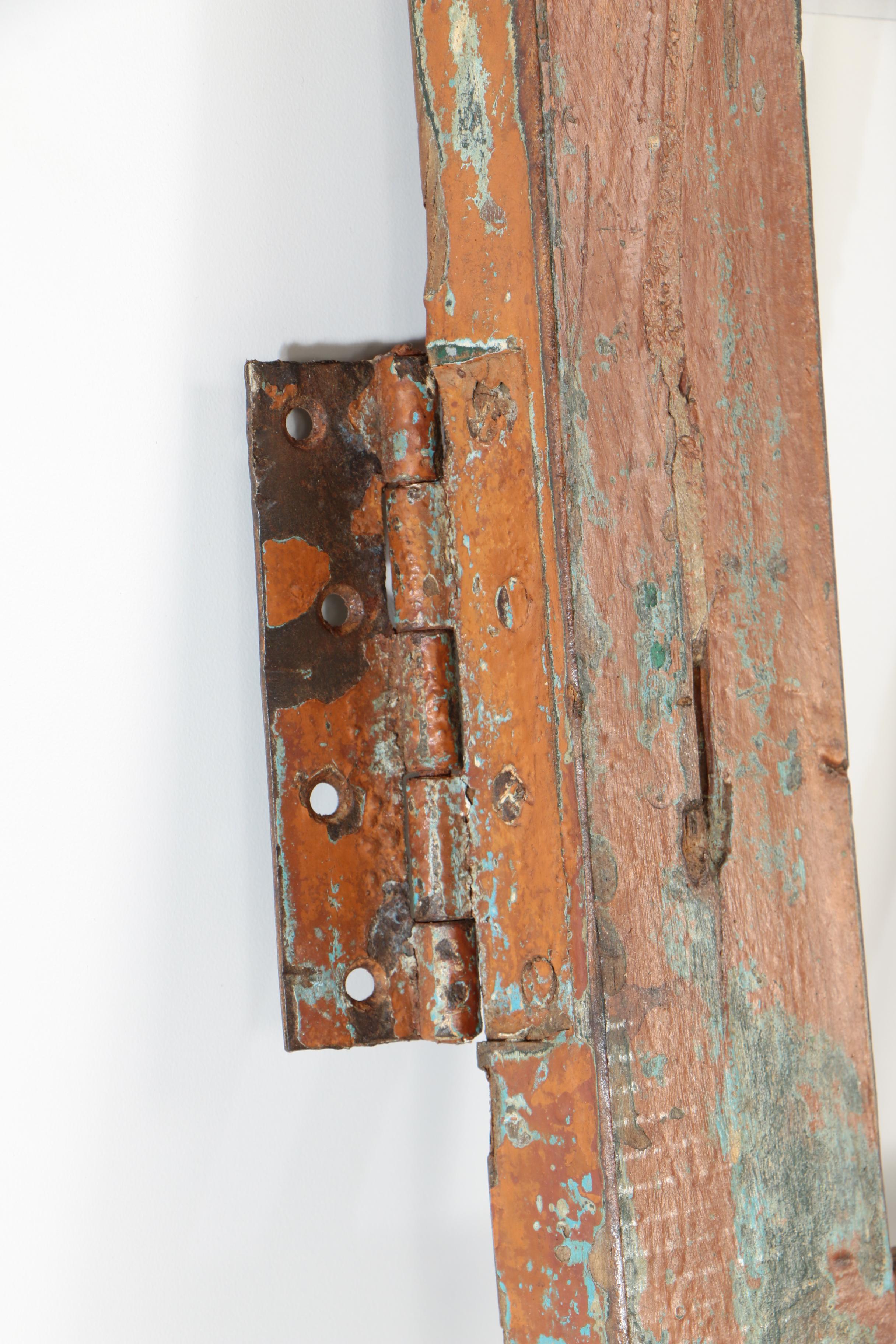 Reclaimed Indian Hardwood French Doors with Iron Security Bars, 20th Century