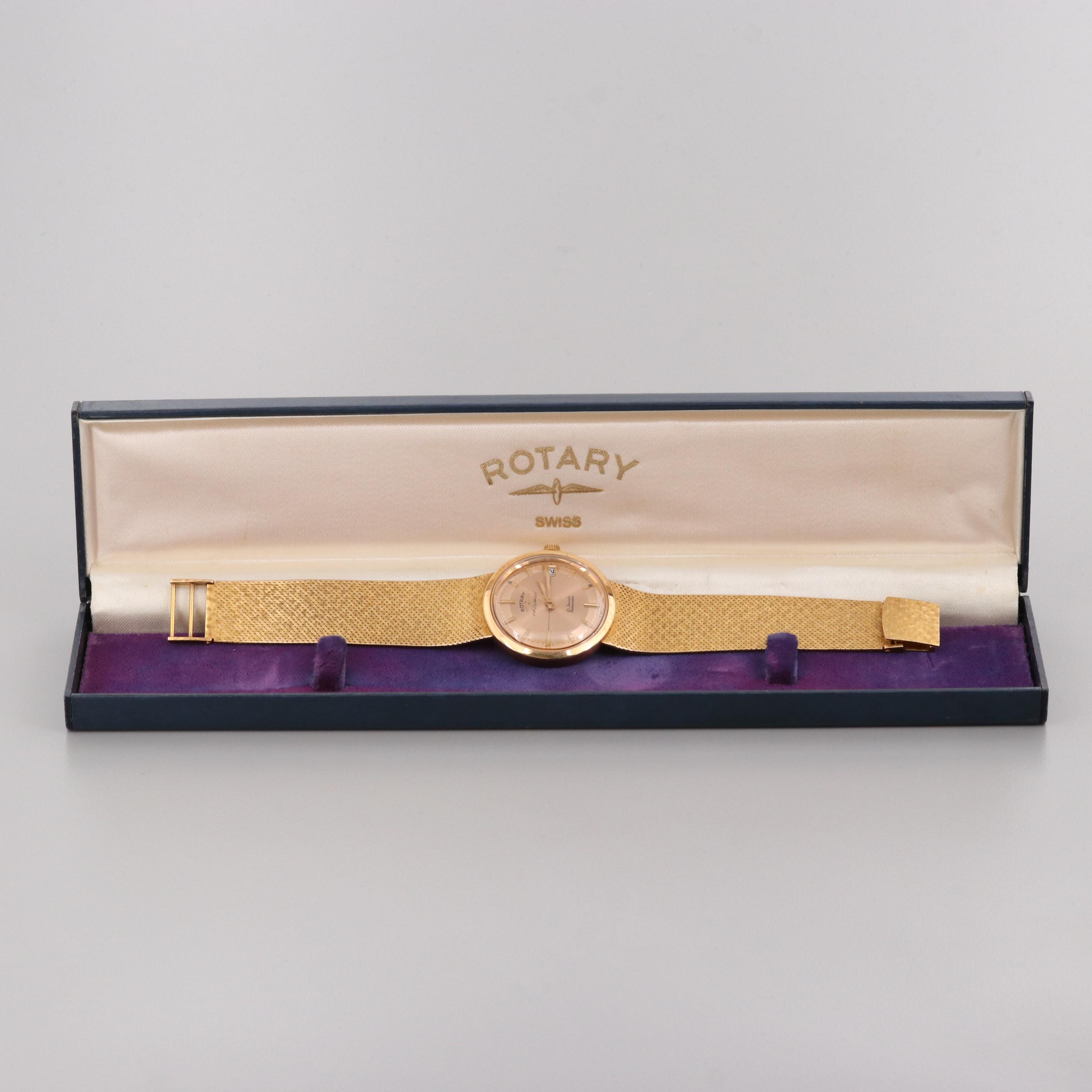Vintage Rotary 18K Yellow Gold Automatic Watch