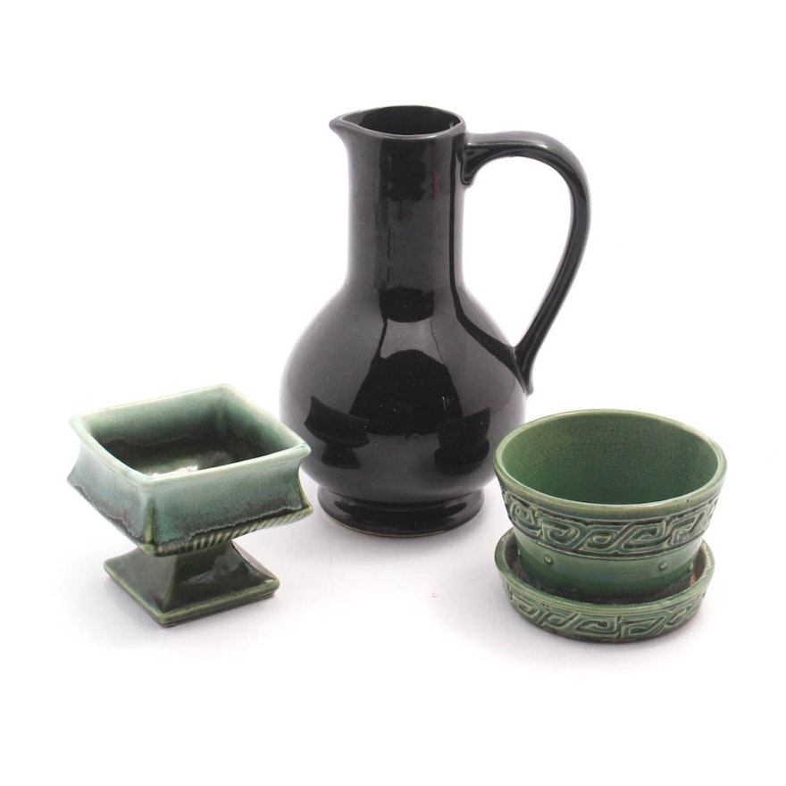 McCoy Pottery Planters and Pitcher, 1940s-1970s
