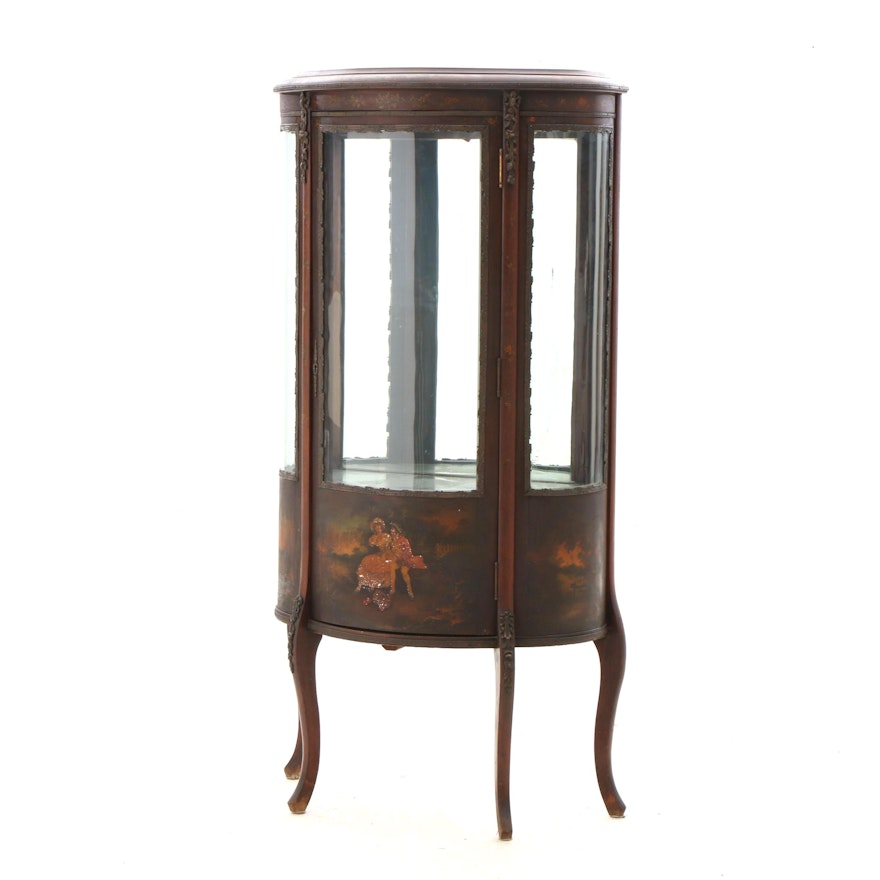 Louis XV Style Vernis Martin Illuminated Vitrine, c. 1900