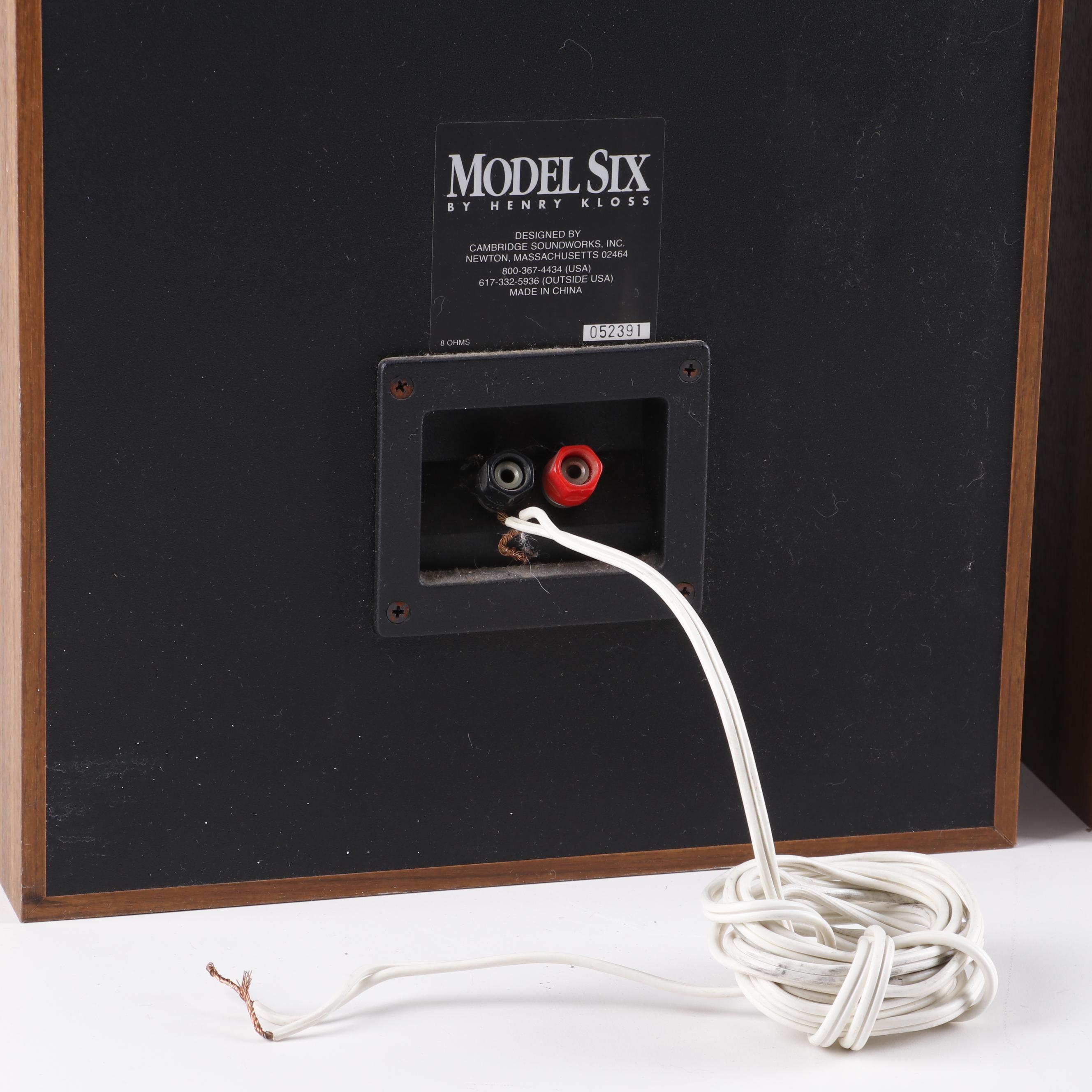 Cambridge Soundworks Model Six by Henry Kloss Speakers