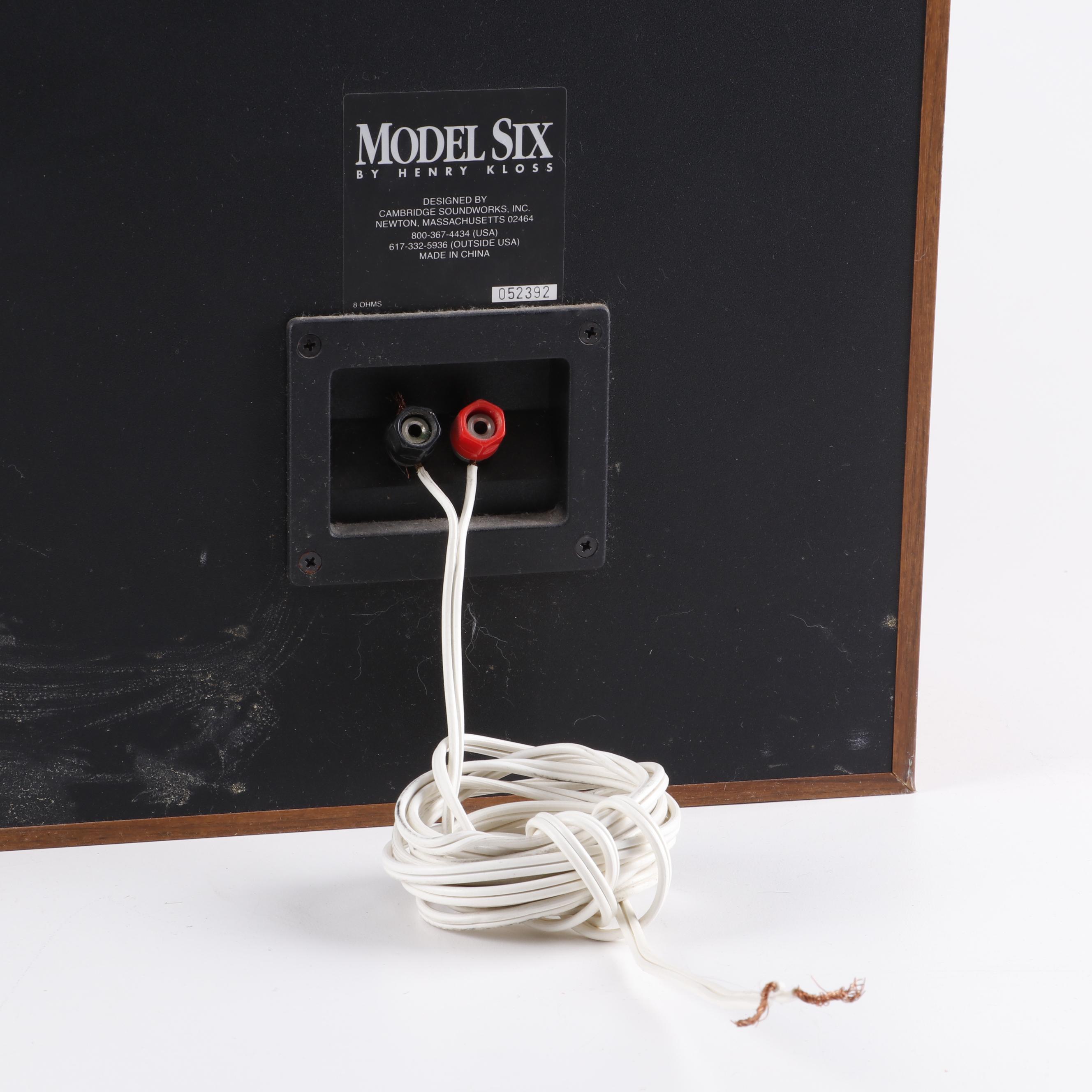 Cambridge Soundworks Model Six by Henry Kloss Speakers
