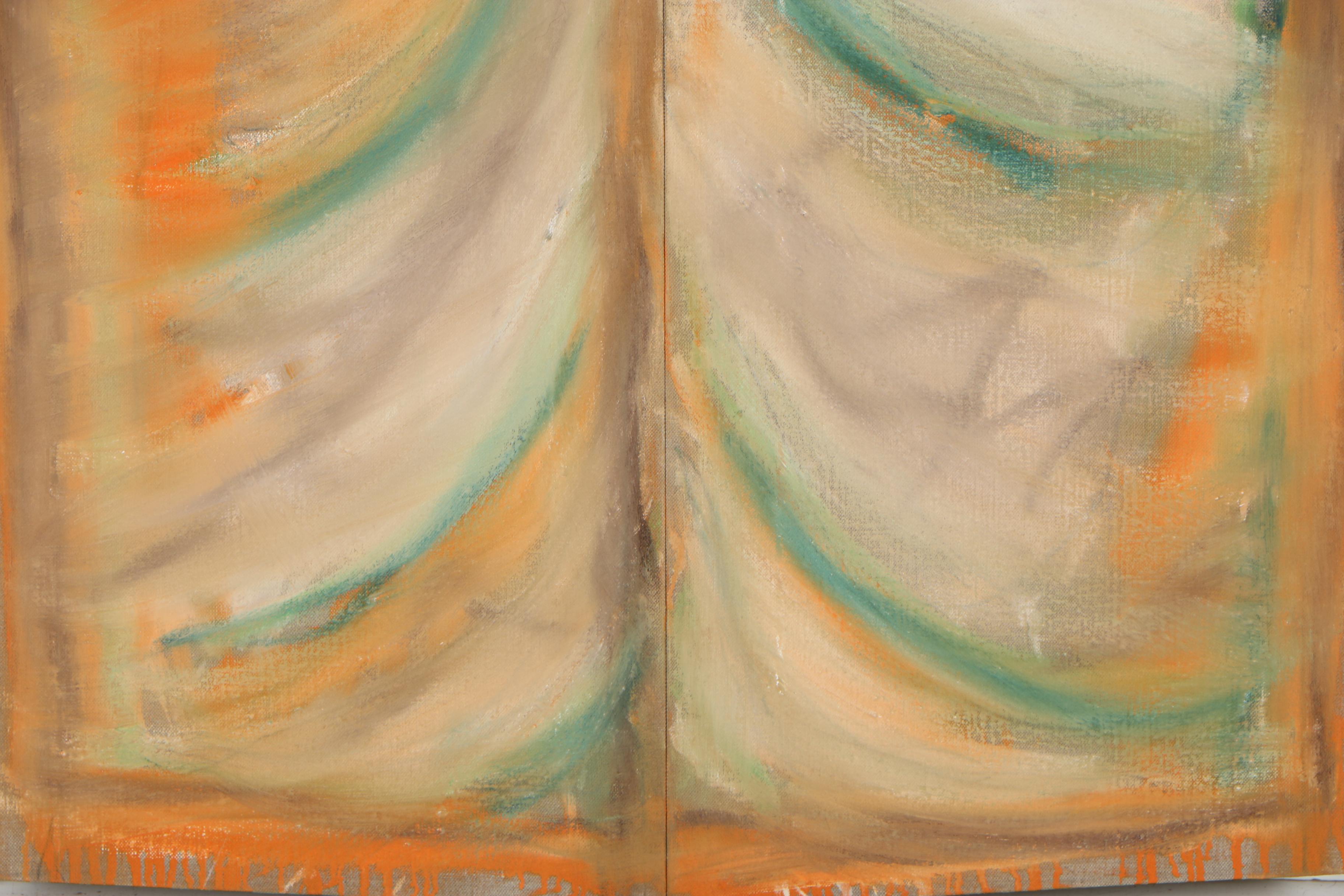 Tom Levine Abstract Oil Painting, 1988