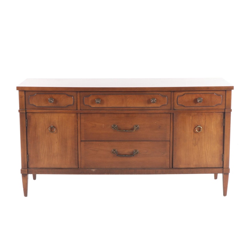 Federal Style Walnut Veneer Sideboard by Kroehler, Mid-20th Century