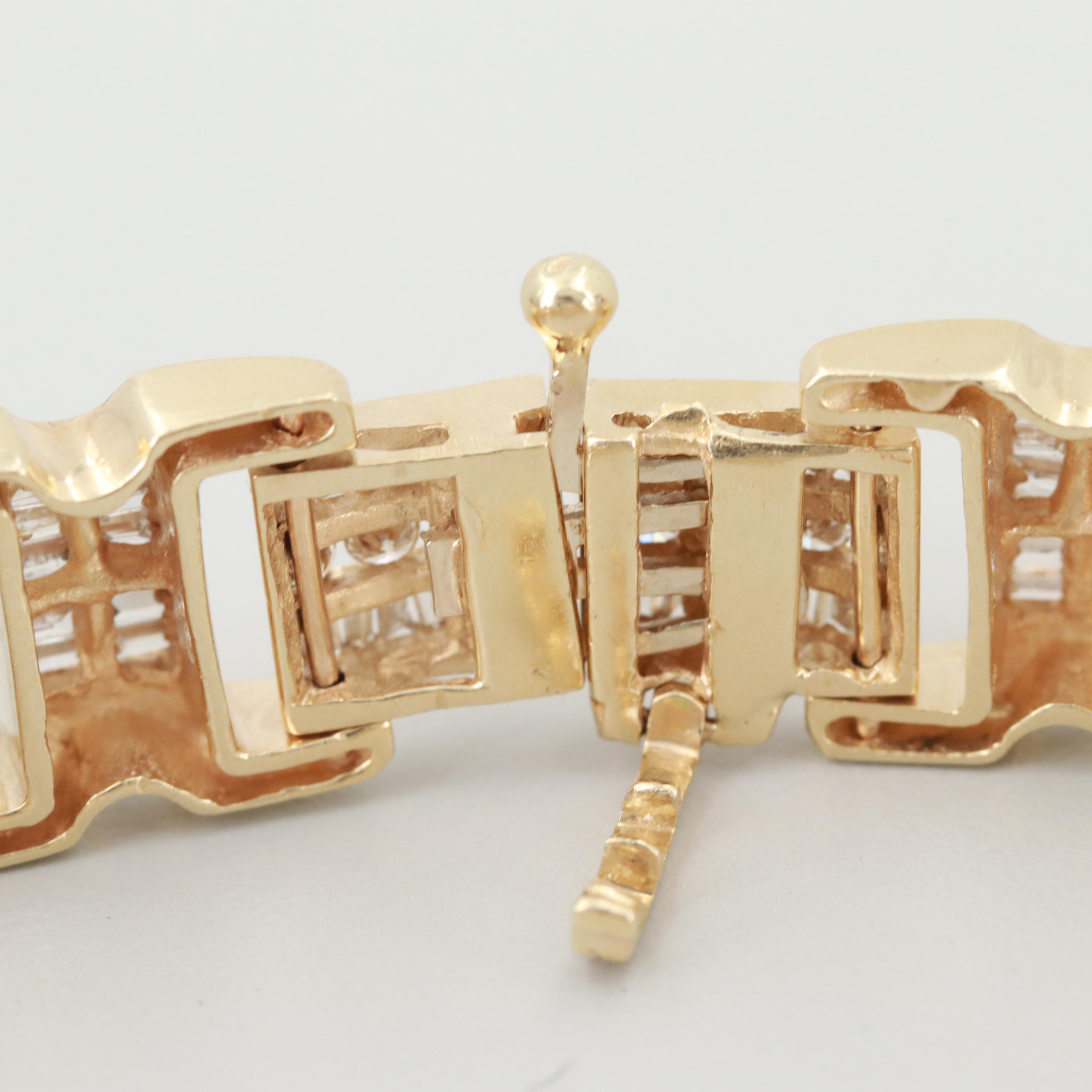 14K Yellow Gold 7.51 CTW Diamond Bracelet