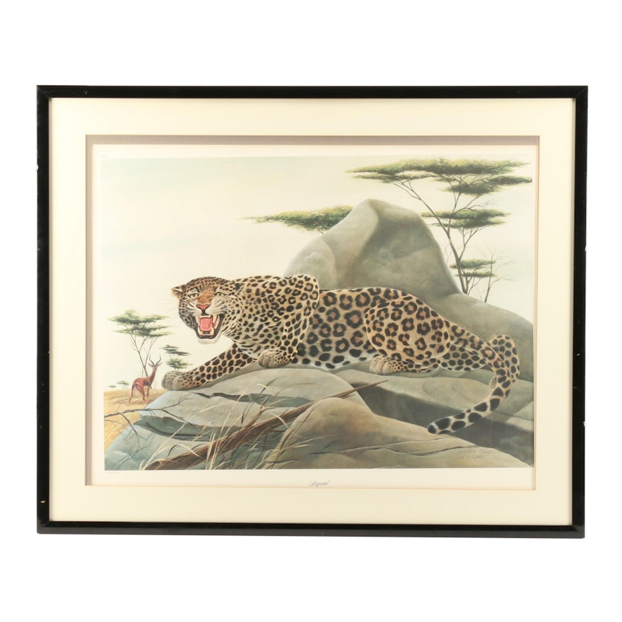 John Ruthven Limited Edition Offset Lithograph "Leopard"