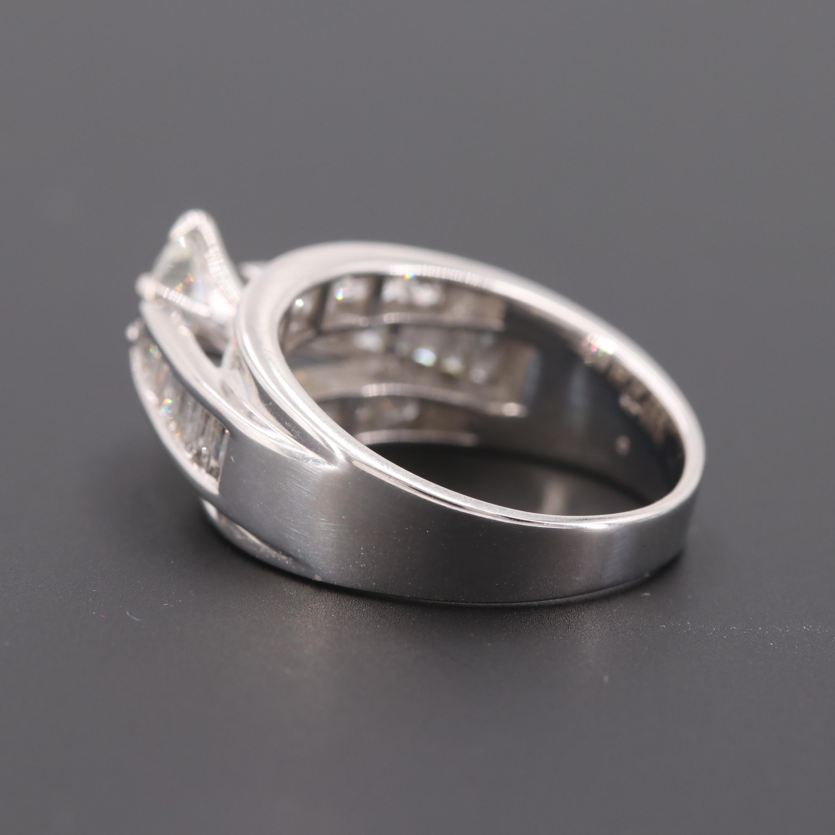 14K White Gold 1.74 CTW Diamond Ring