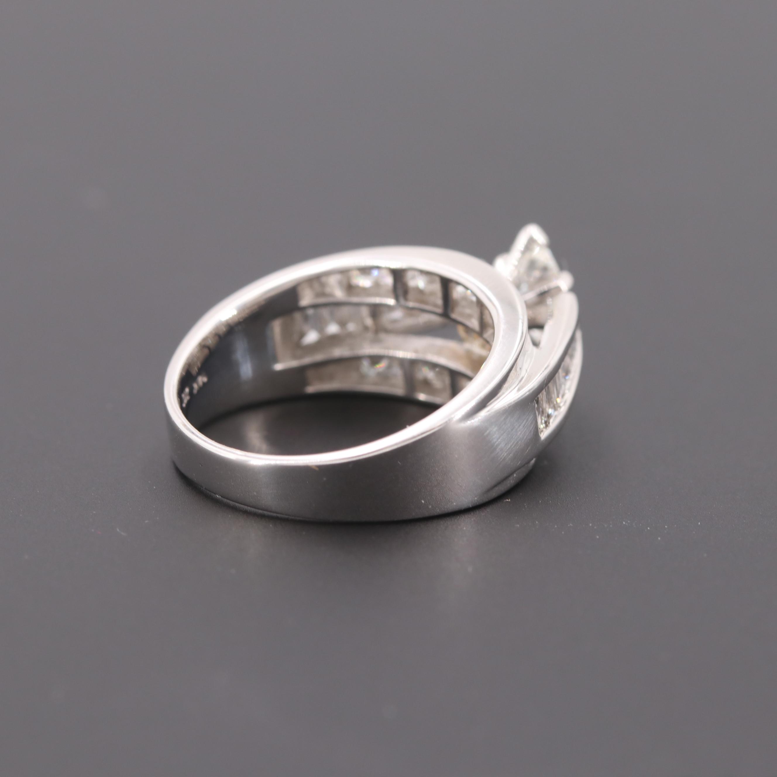 14K White Gold 1.74 CTW Diamond Ring