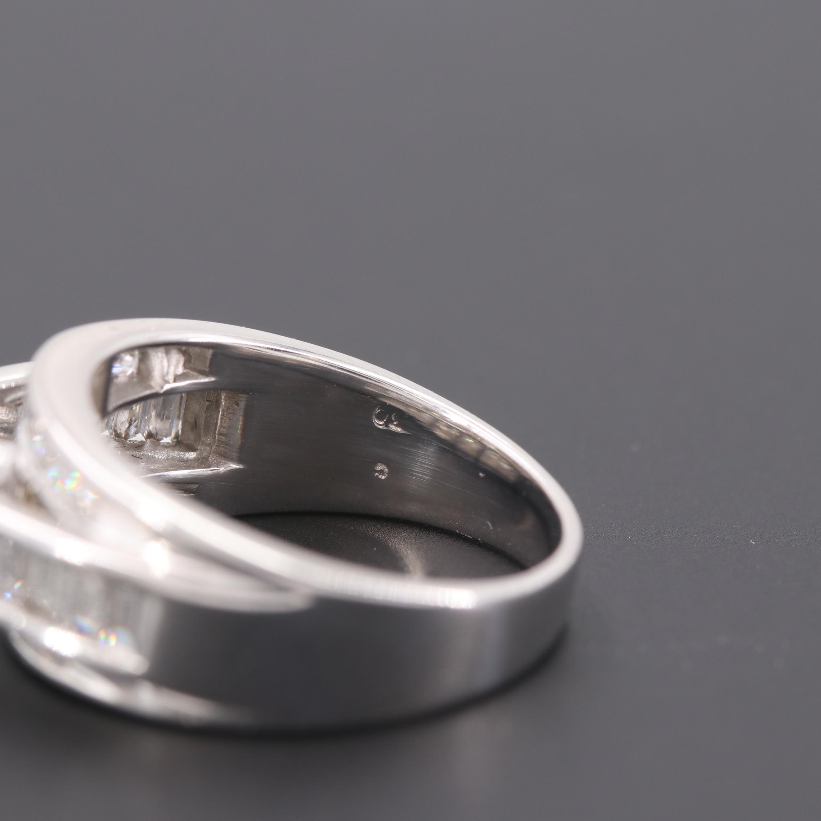 14K White Gold 1.74 CTW Diamond Ring