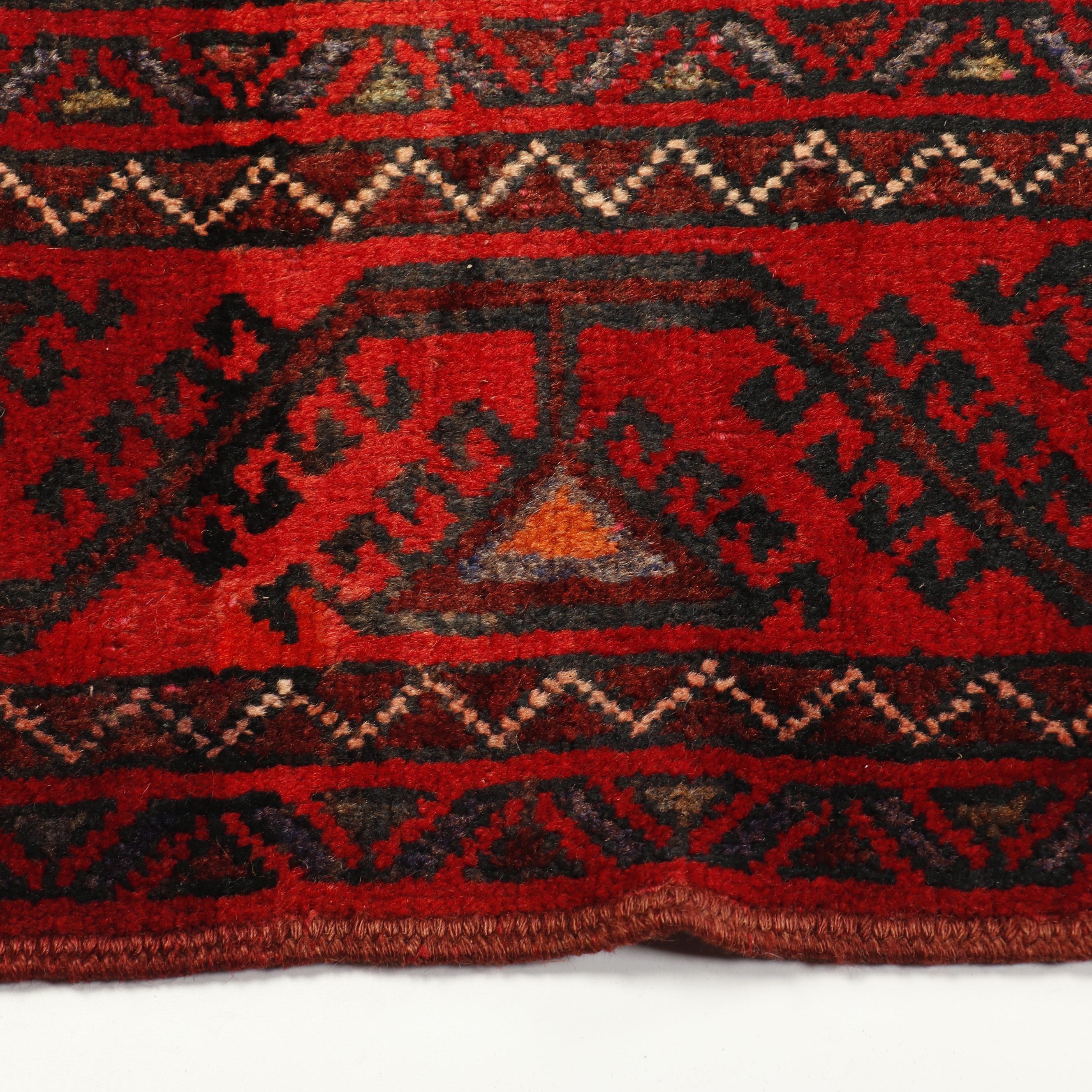 Hand-Knotted Persian Kurd Wool Area Rug