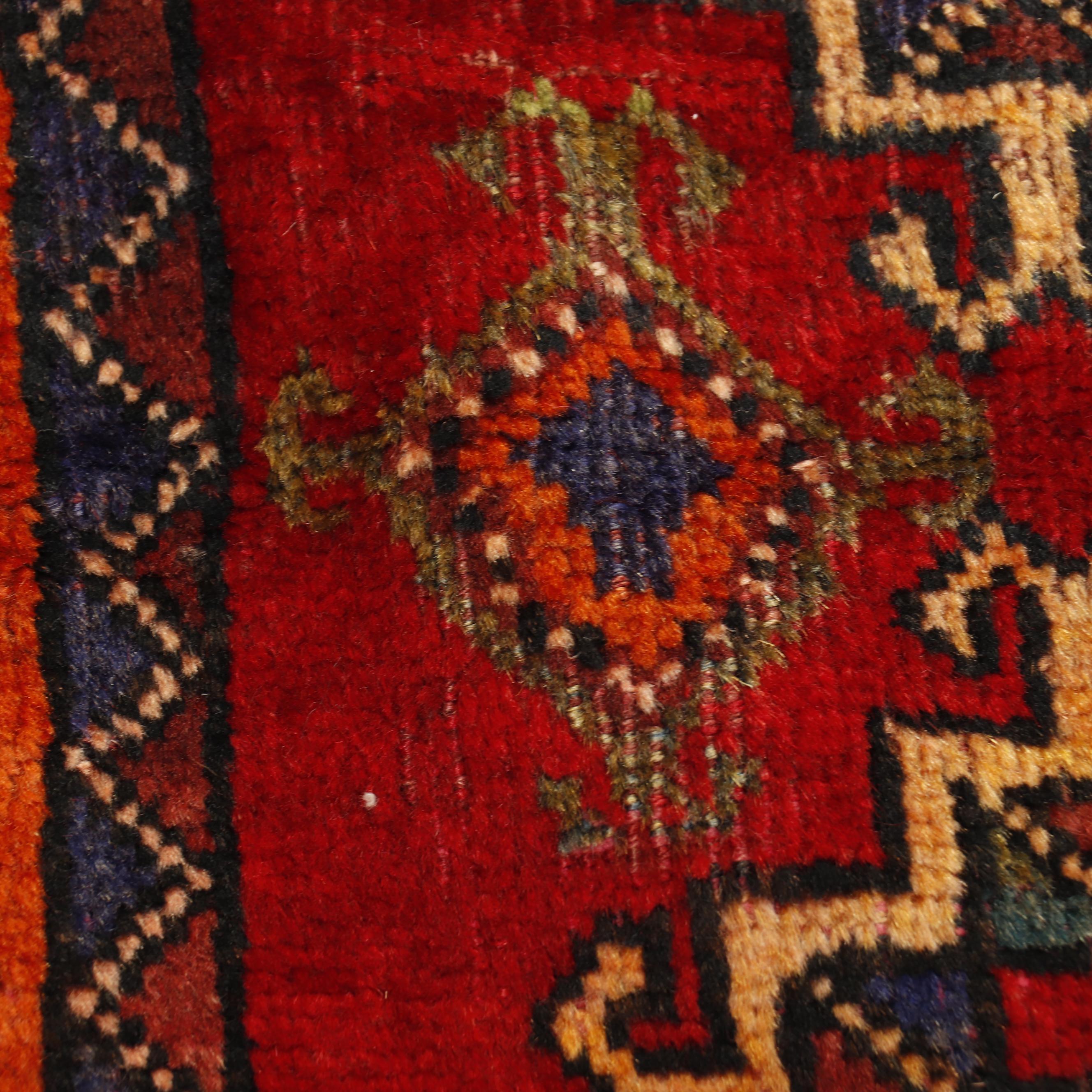 Hand-Knotted Persian Kurd Wool Area Rug