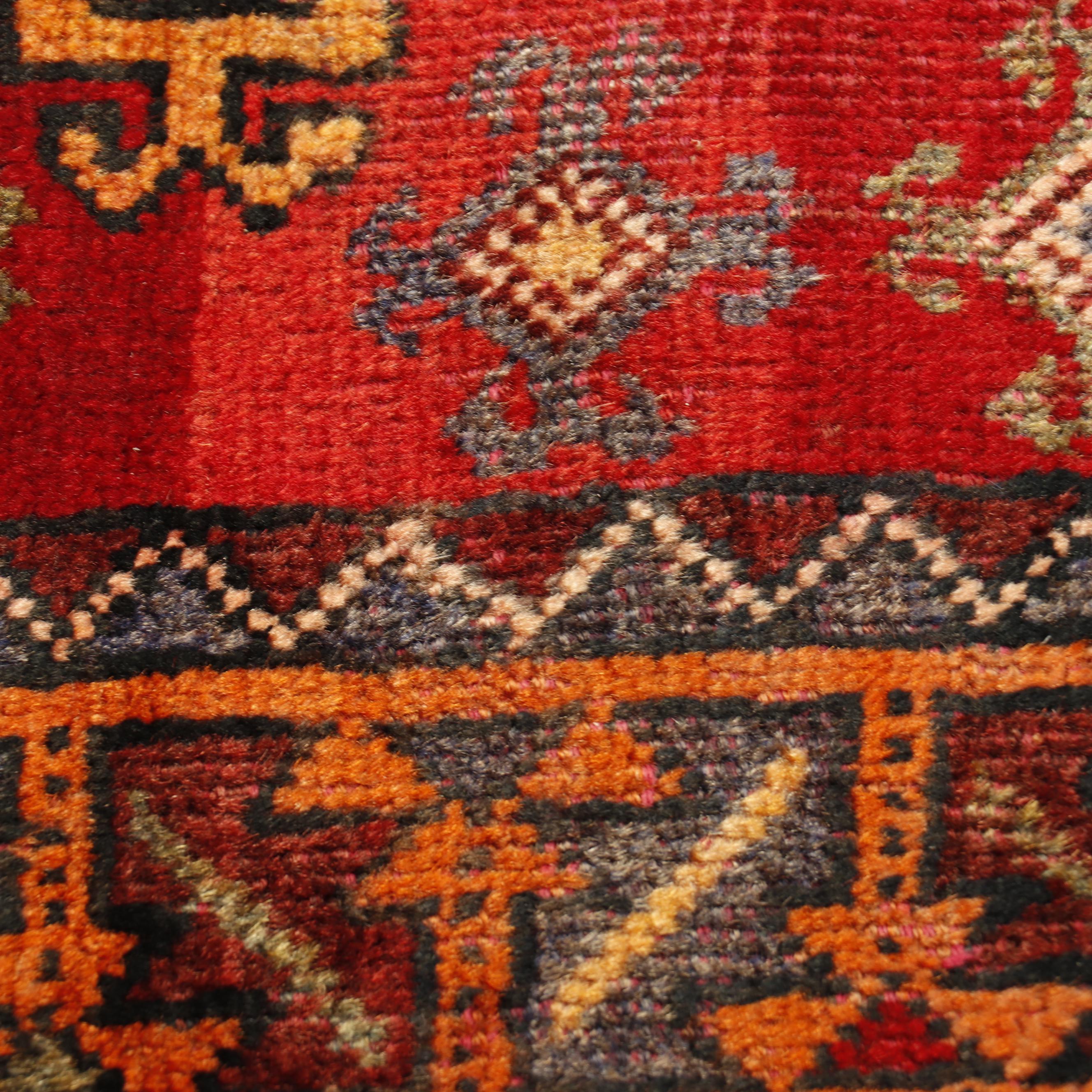 Hand-Knotted Persian Kurd Wool Area Rug