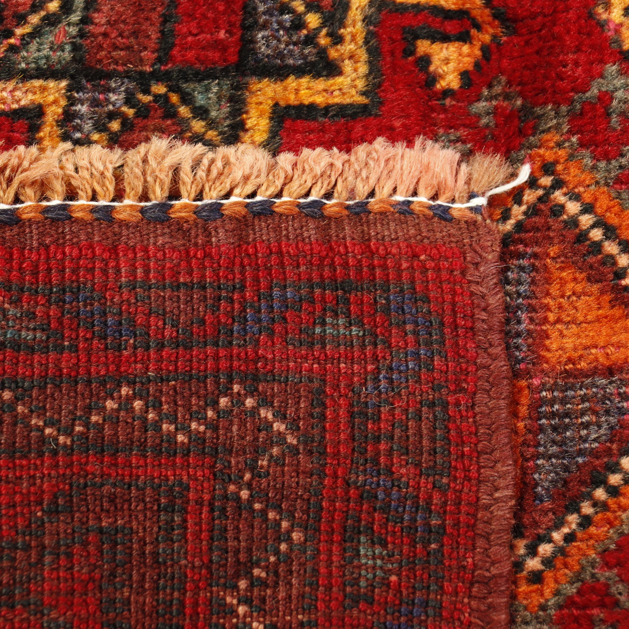 Hand-Knotted Persian Kurd Wool Area Rug