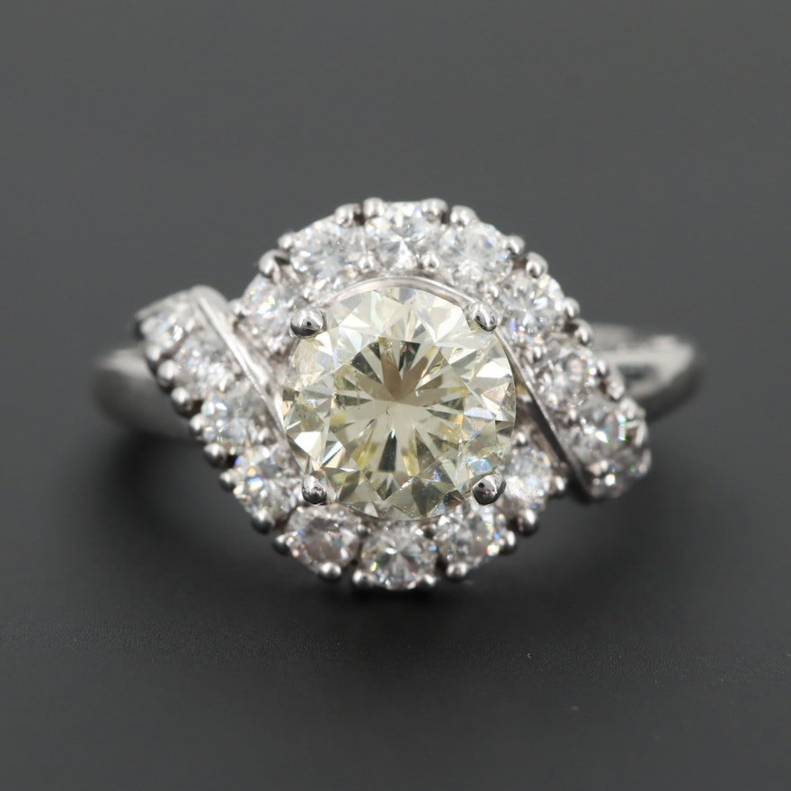 Platinum 3.22 CTW Diamond Ring