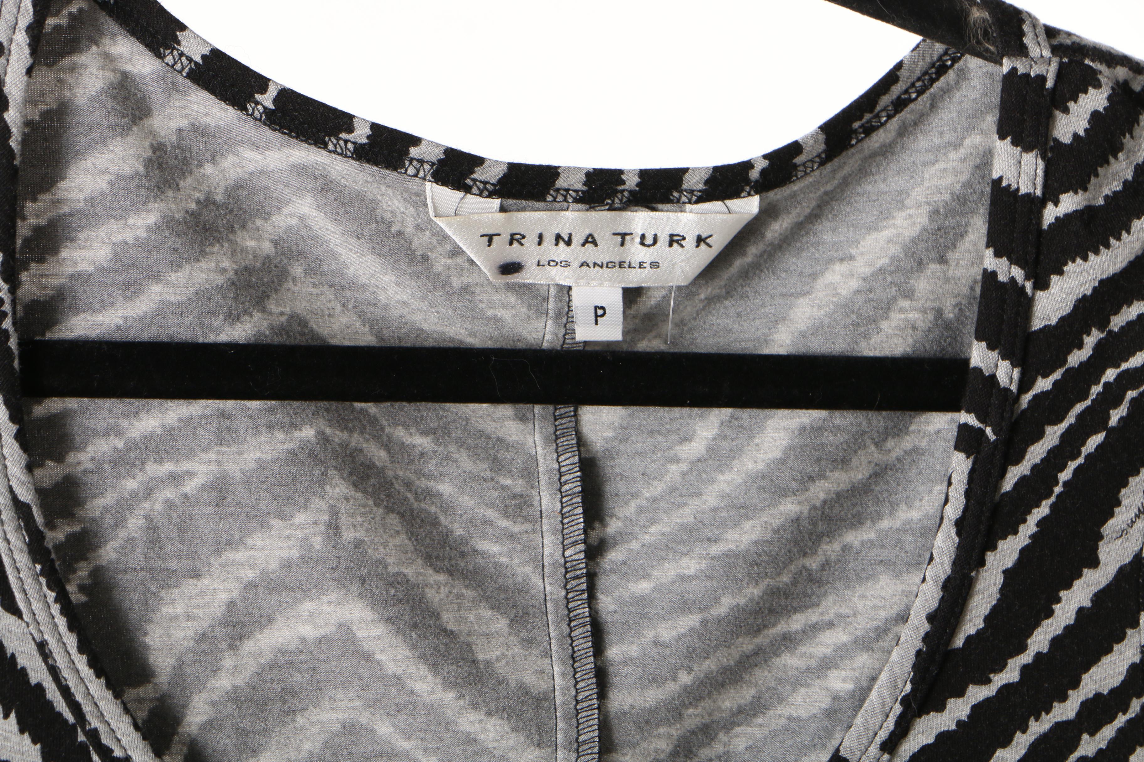 Women's Sonia Rykiel Black High Waist Pants with Prada and Trina Turk Tops