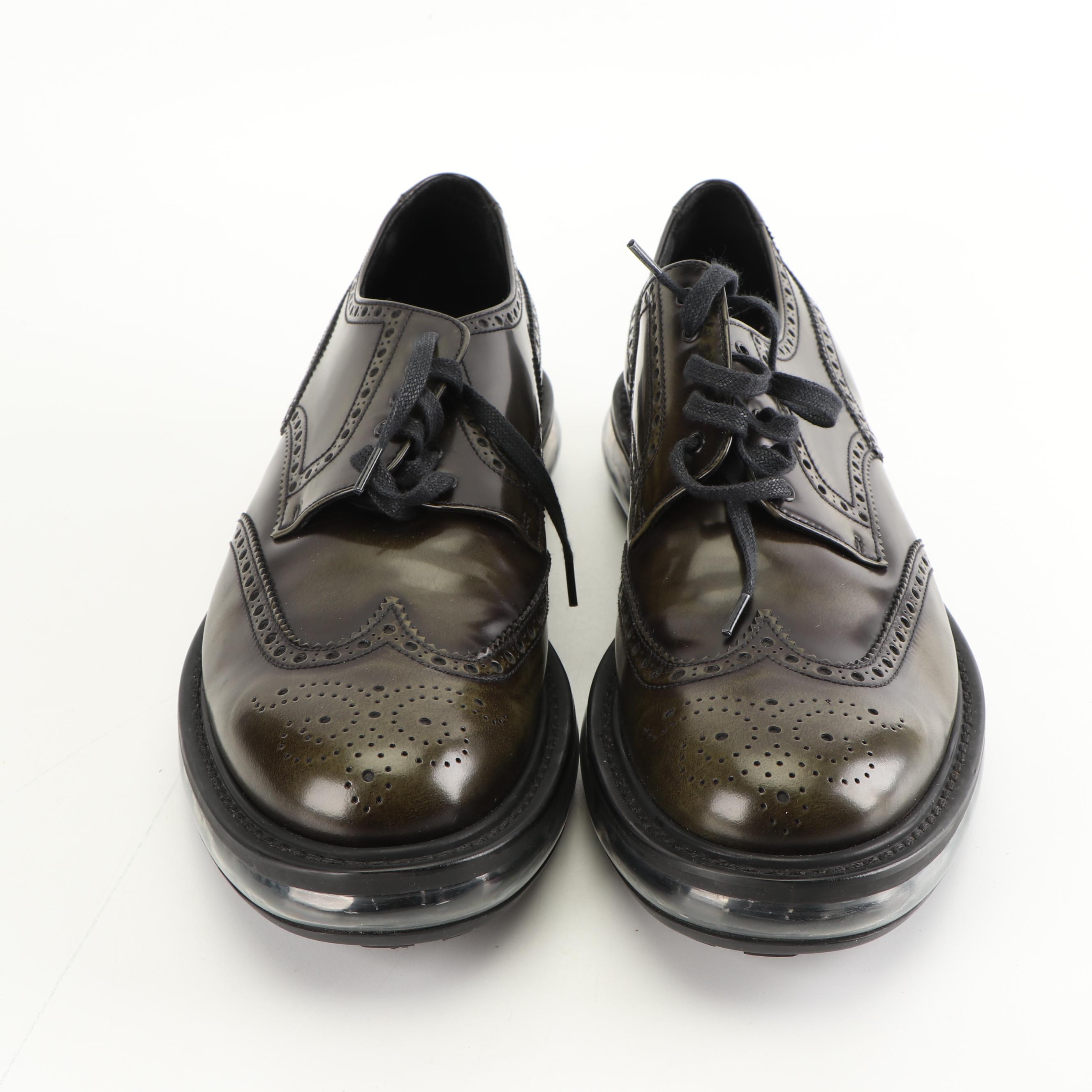 Men's Prada Milano Levitate Leather Wingtip Oxford Shoes