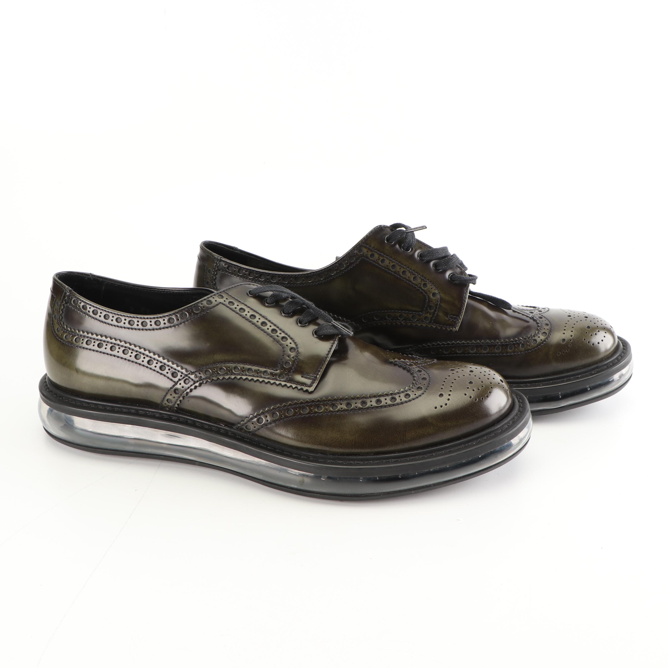 Men's Prada Milano Levitate Leather Wingtip Oxford Shoes