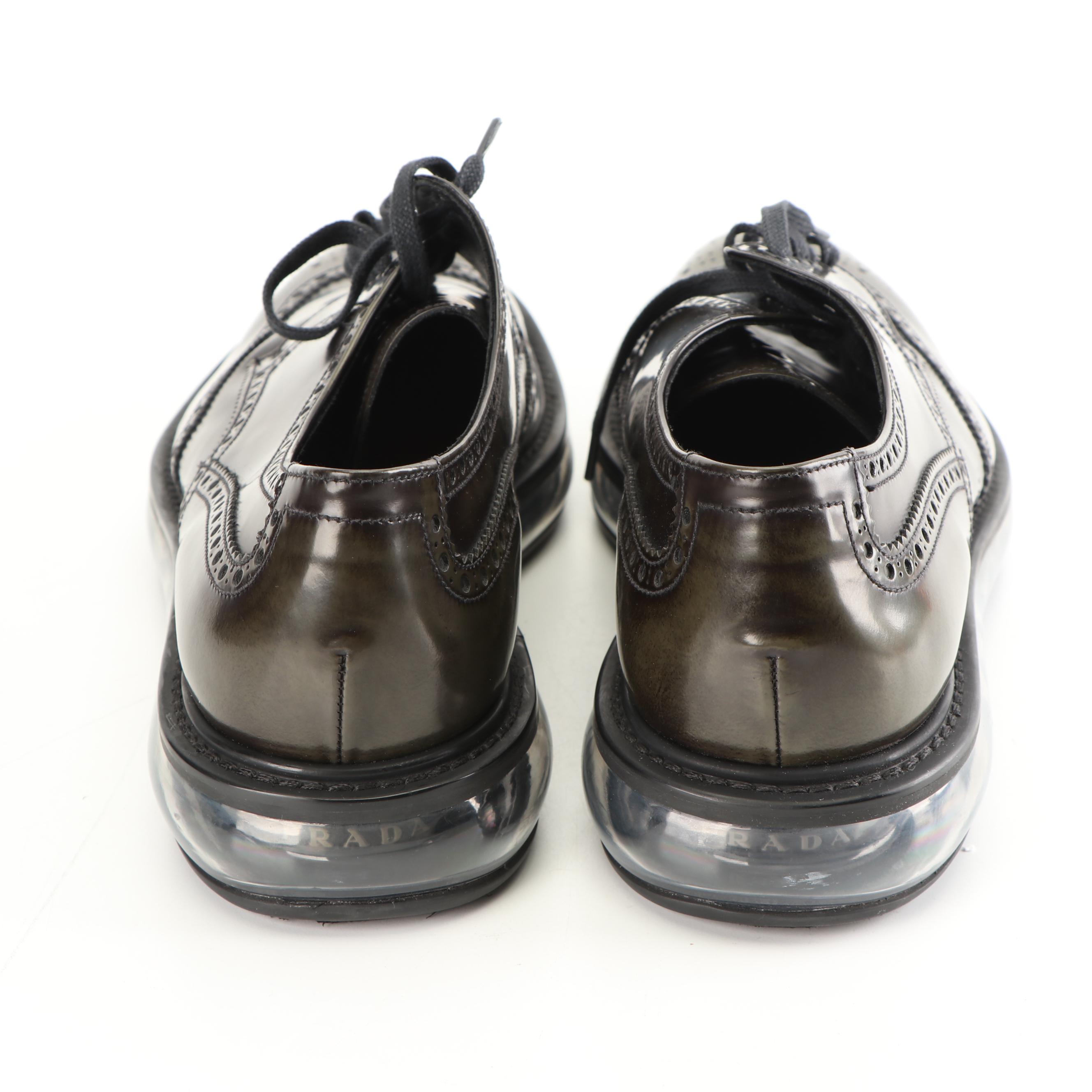 Men's Prada Milano Levitate Leather Wingtip Oxford Shoes