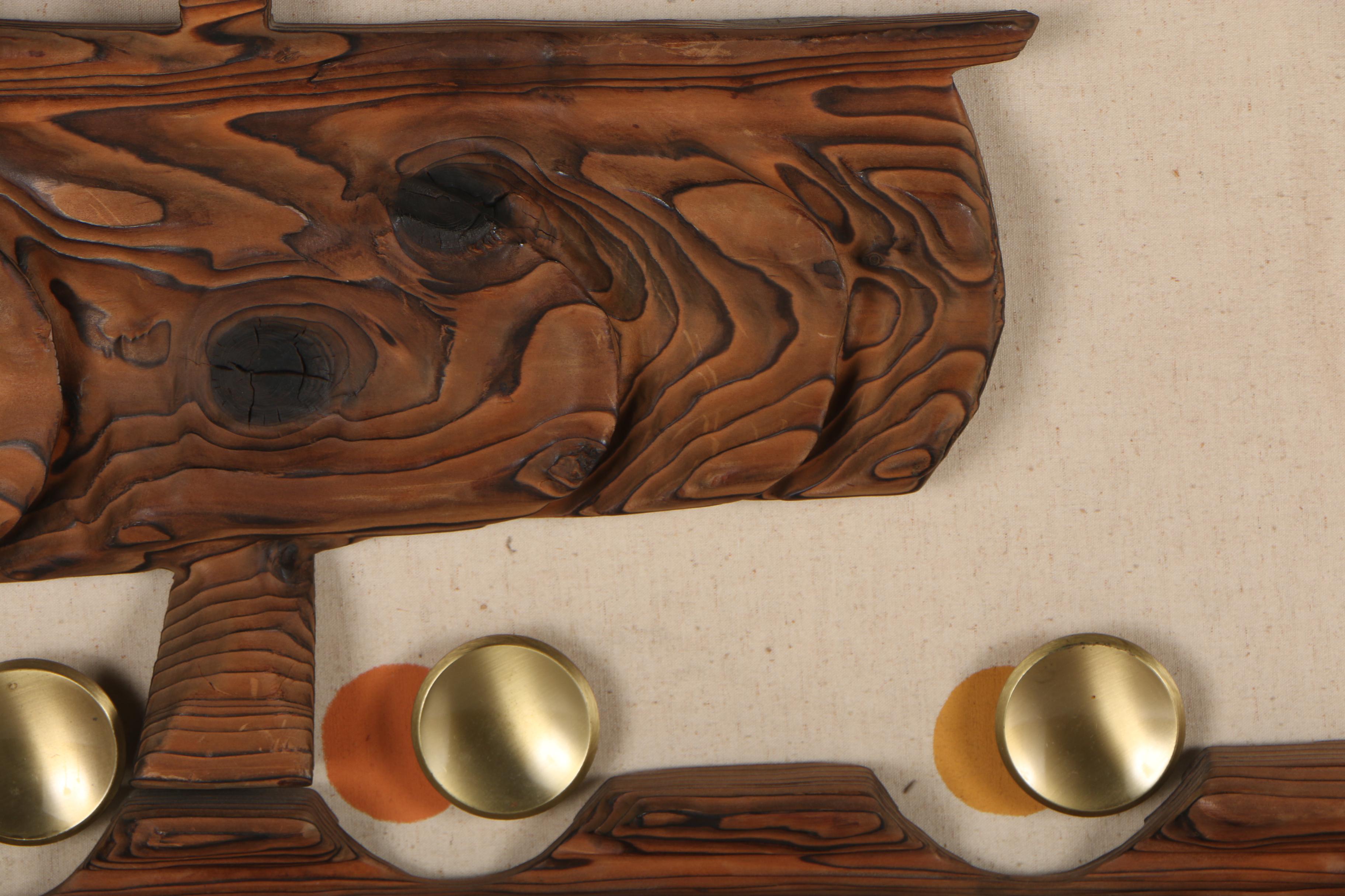 Witco Carved Wood Wall Decor "Viking Ship", Mid Century