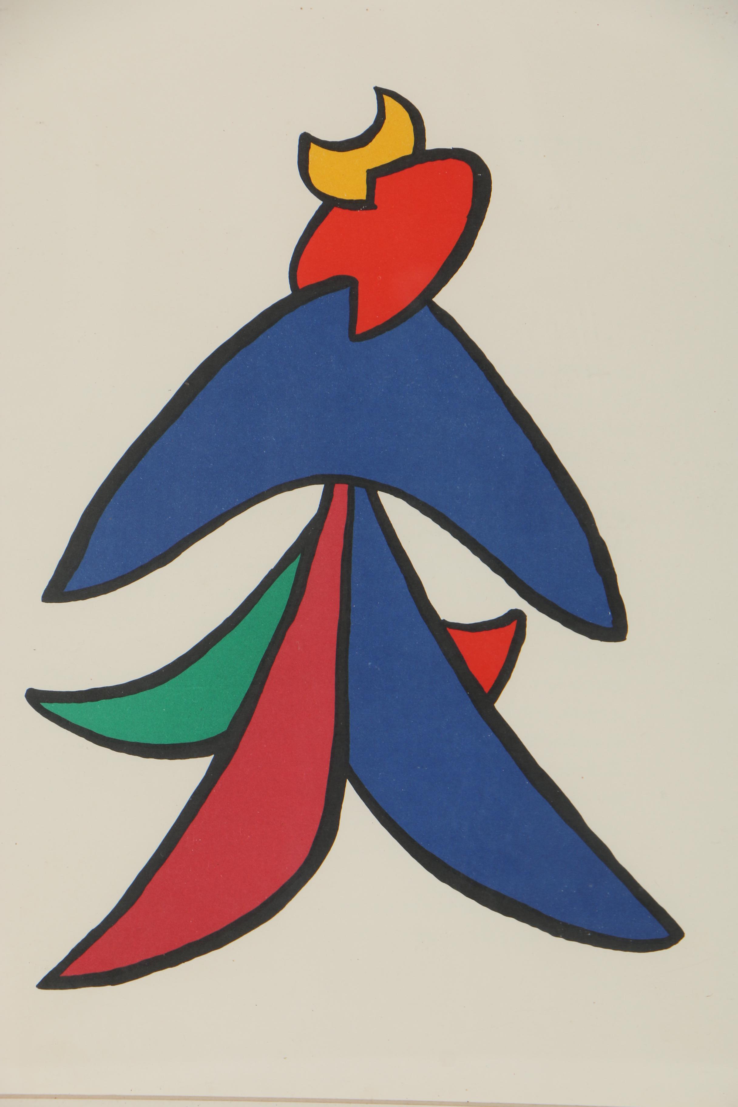 Alexander Calder Color Lithograph for "Derrière le Miroir", 1963