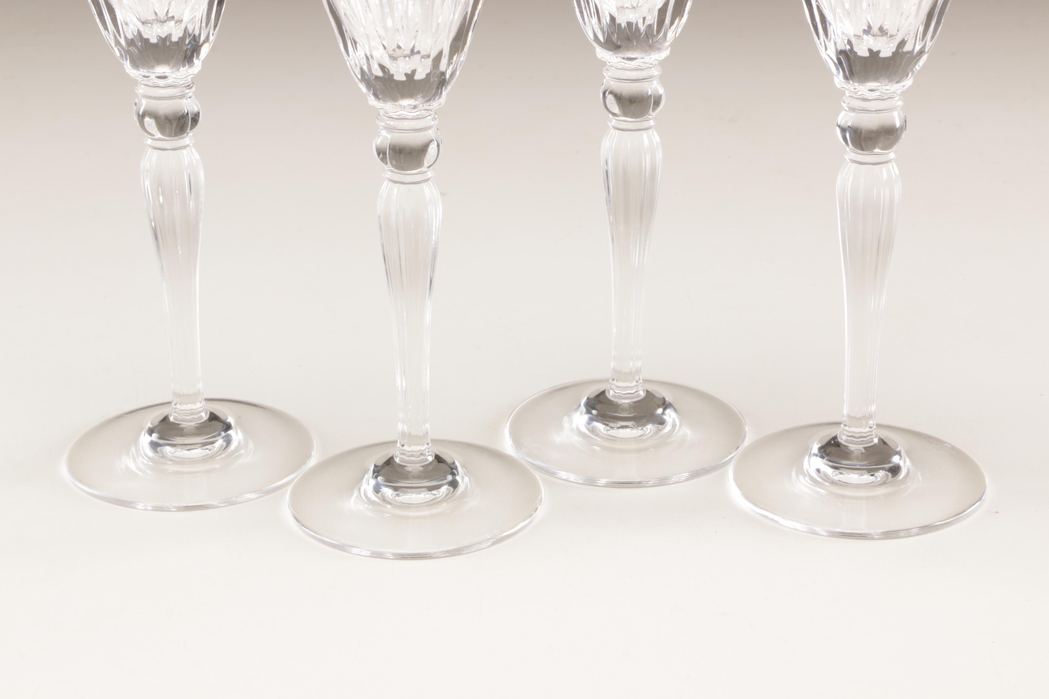 Waterford Crystal "Carleton Shell" Fluted Champagne Glasses