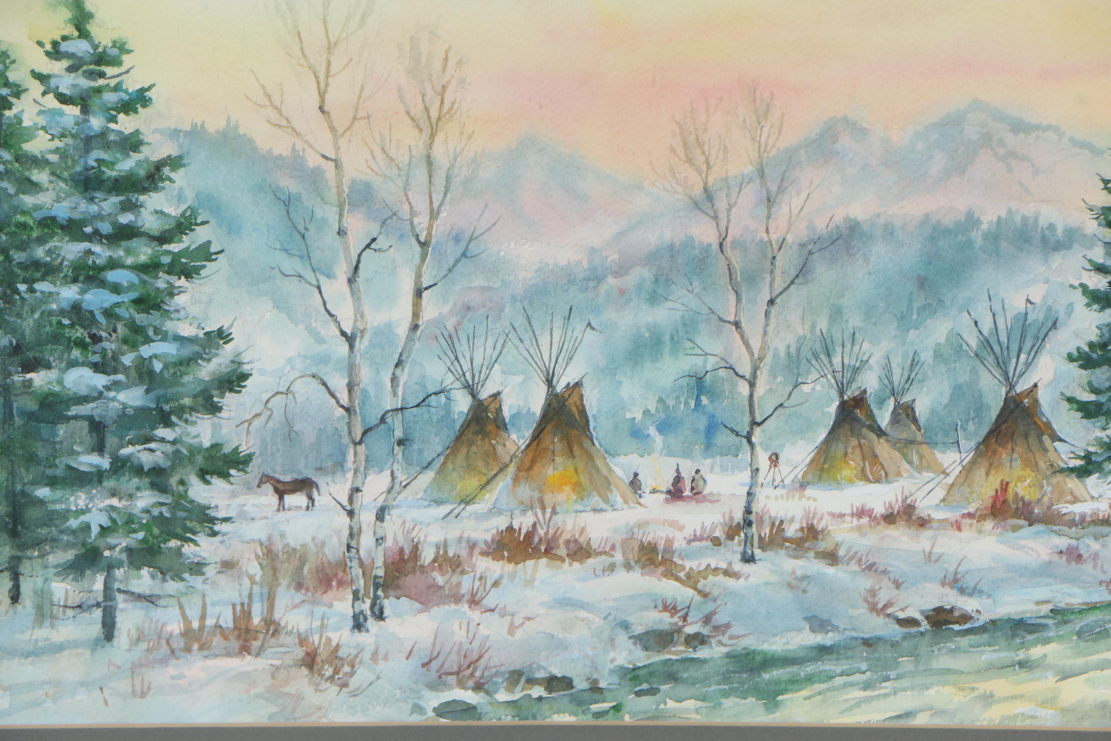 Larry Veeder Western Landscape Watercolor Painting