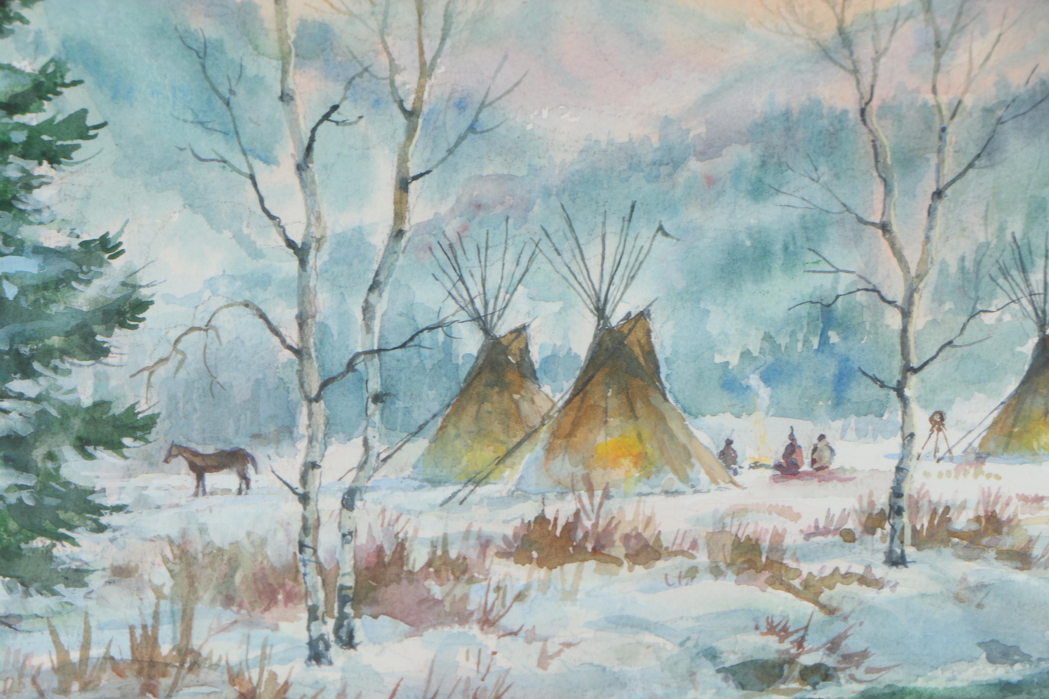 Larry Veeder Western Landscape Watercolor Painting